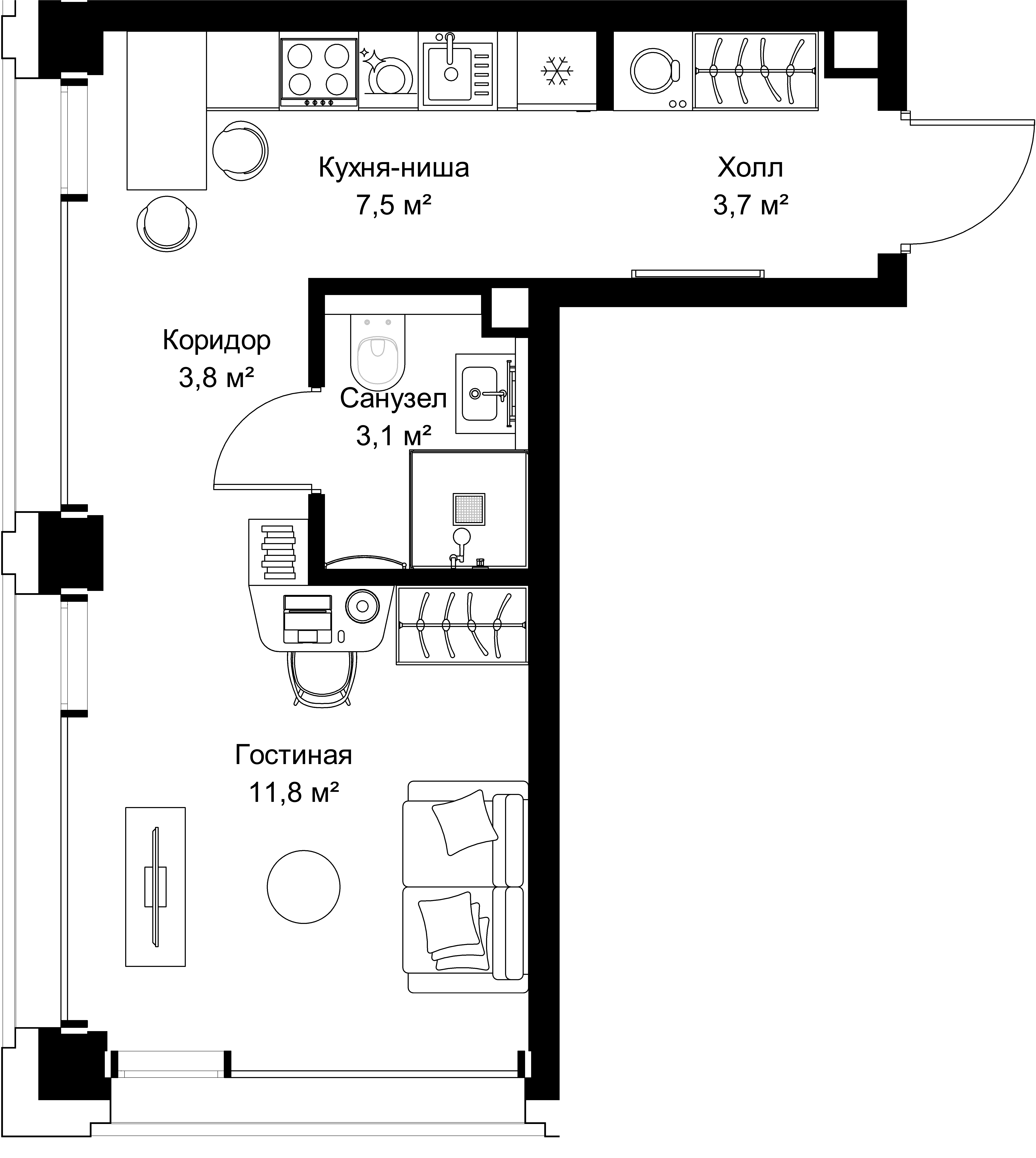9-комнатная, 29,9 м² — 20 916 545 ₽