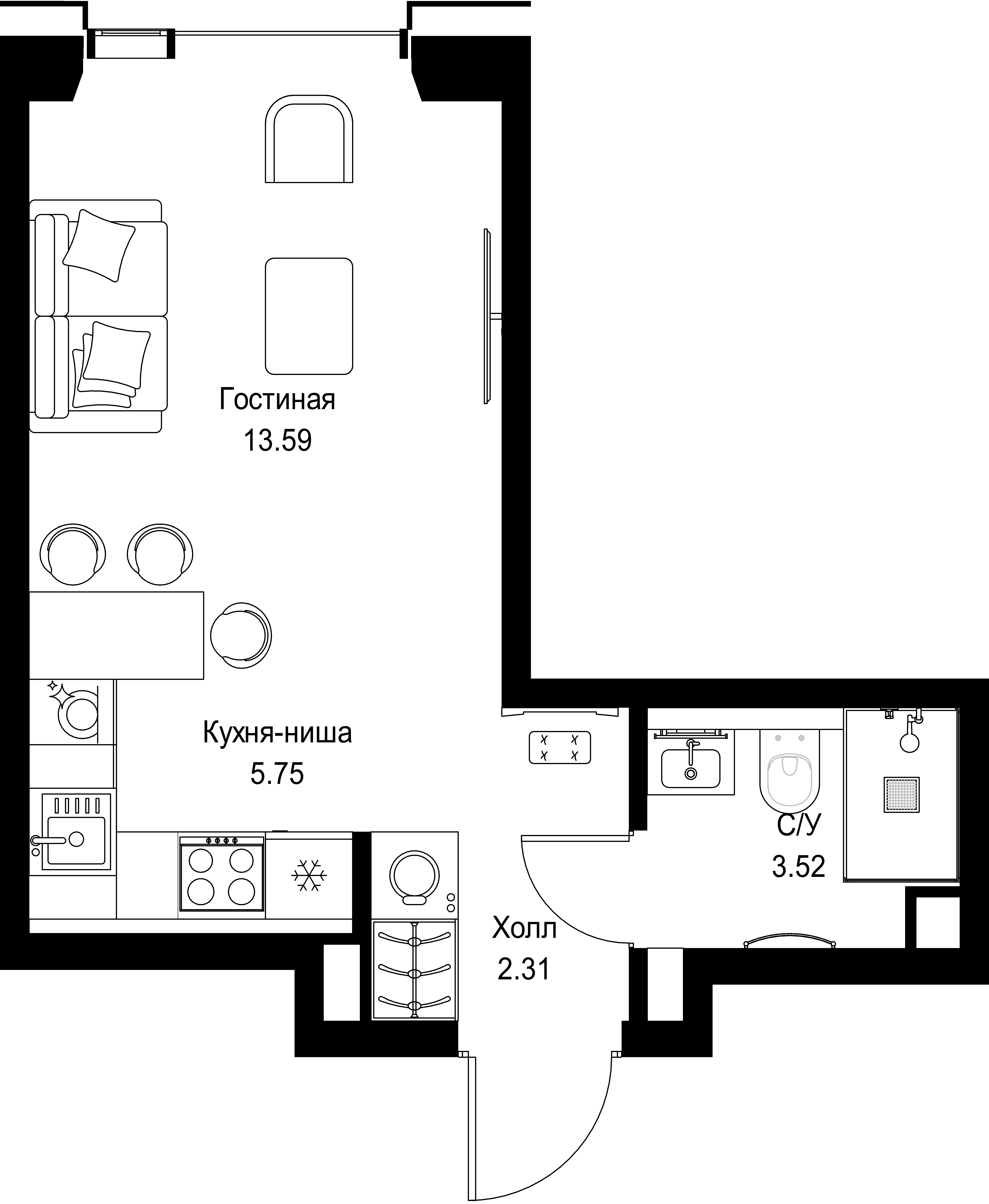 9-комнатная, 25,17 м² — 17 457 912 ₽
