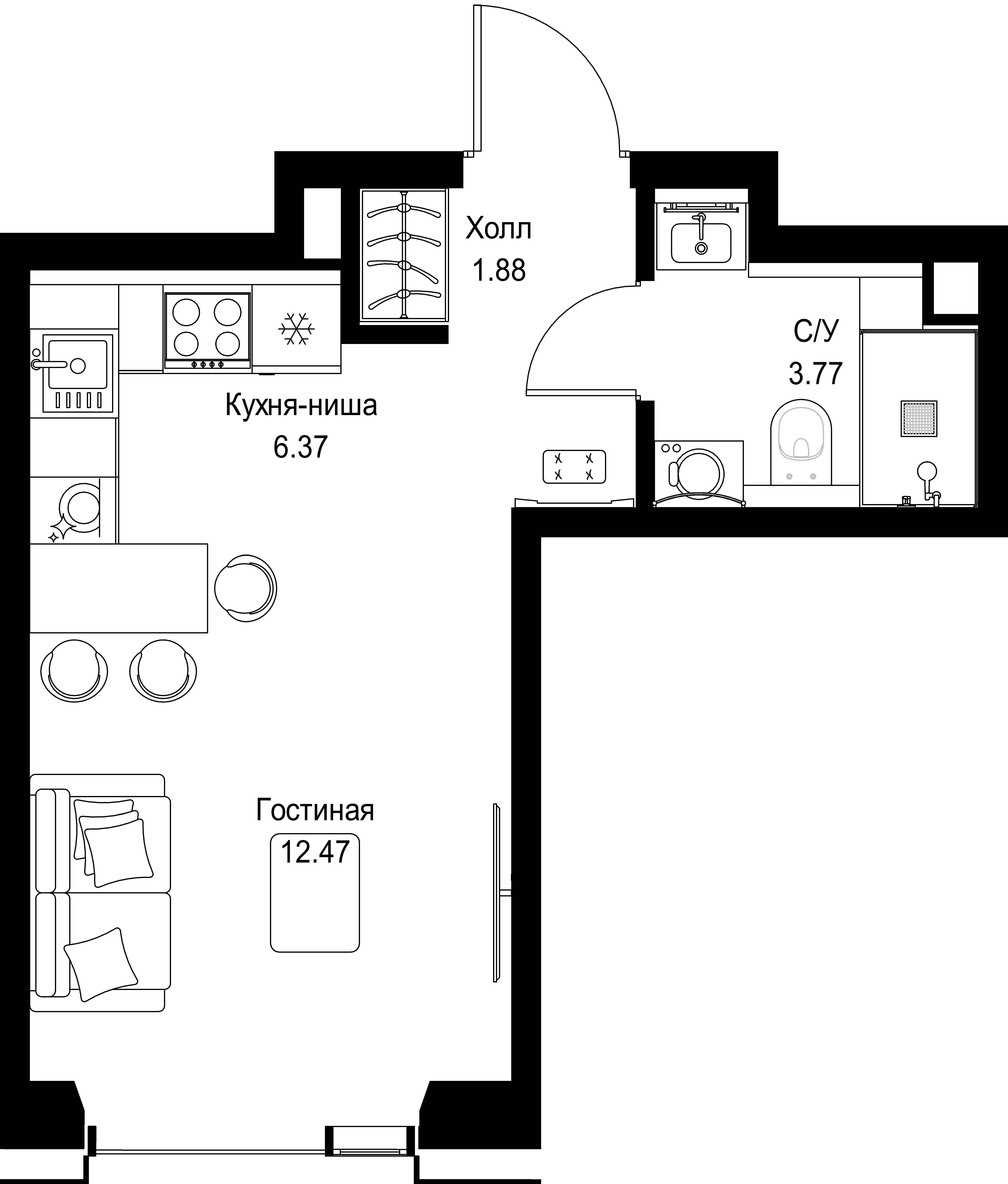 9-комнатная, 24,49 м² — 17 069 530 ₽