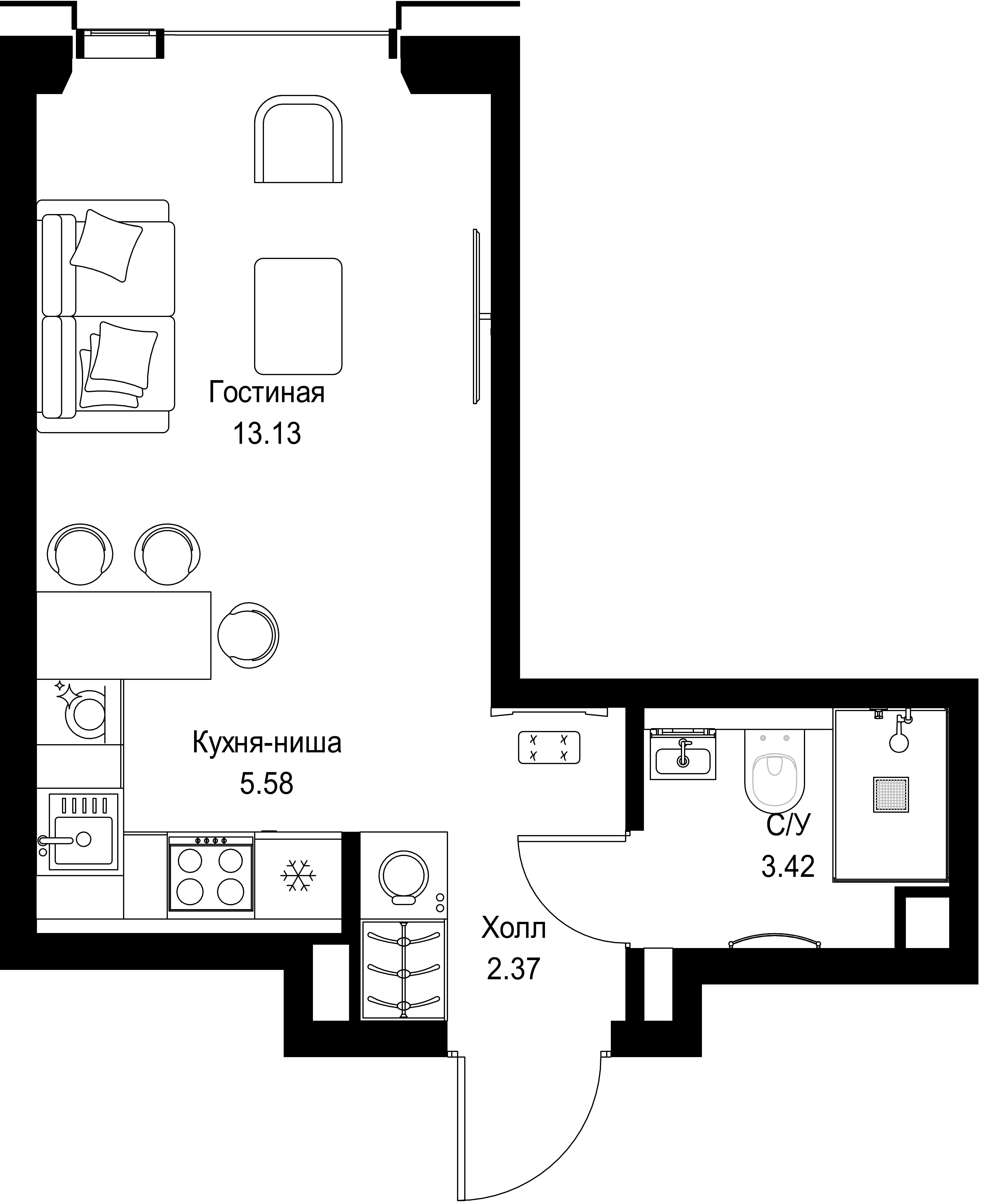 9-комнатная, 24,5 м² — 17 180 625 ₽