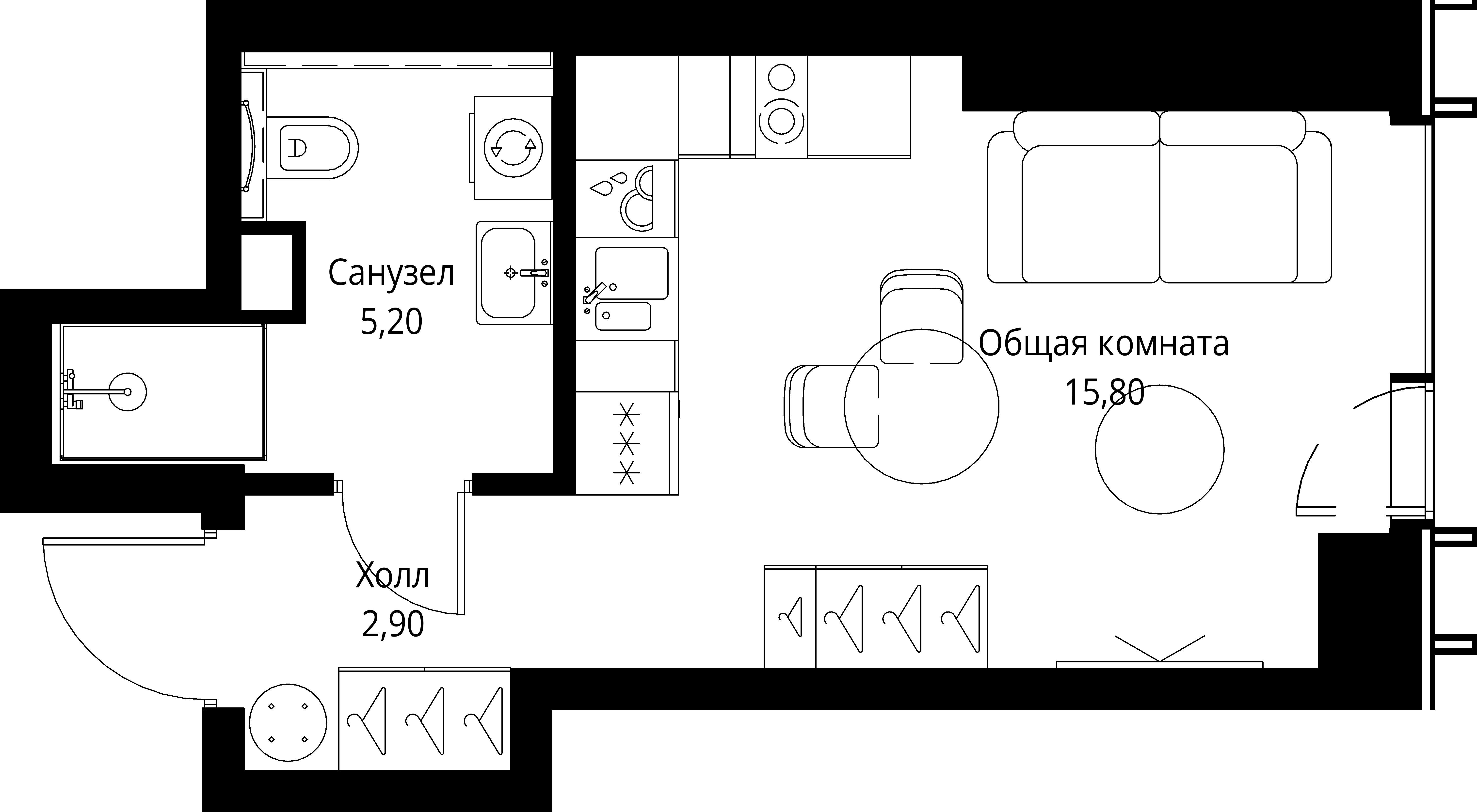 9-комнатная, 23,9 м² — 16 861 450 ₽