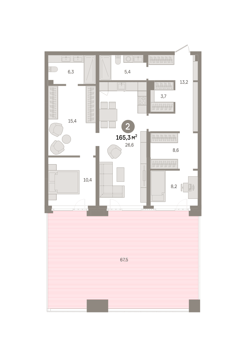 2-комнатная — 46 520 000 ₽