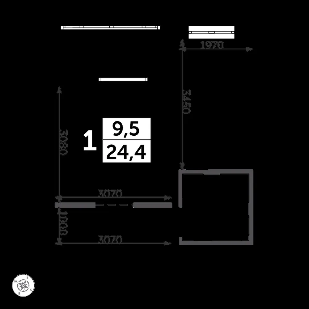 Студия, 25,2 м² — 8 807 904 ₽