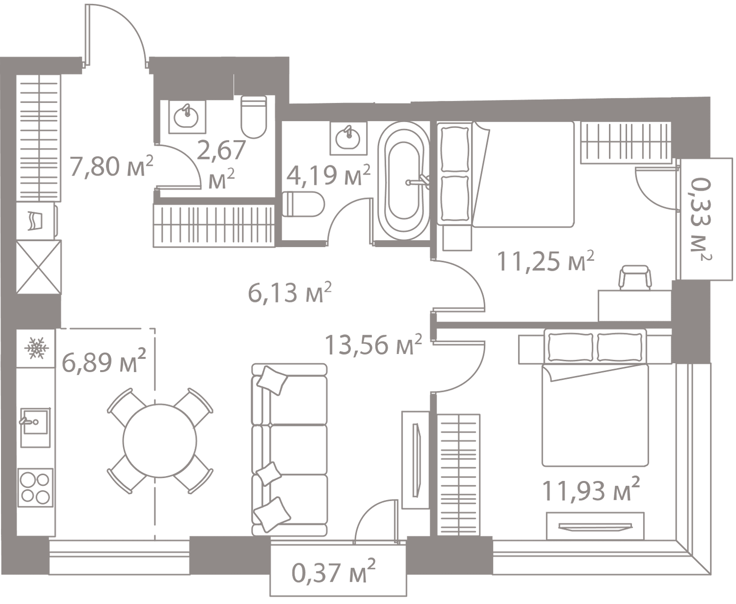 3-комнатная, 65,12 м² — 34 826 176 ₽