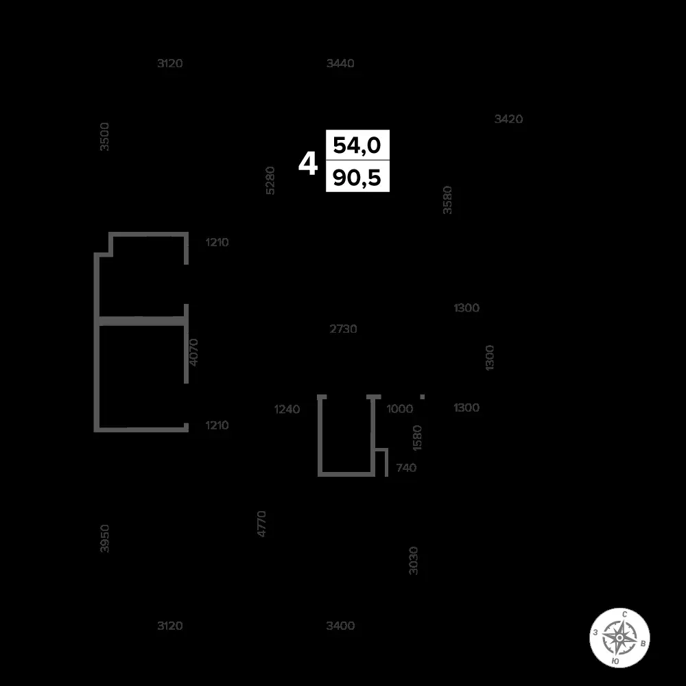 4-комнатная, 90,6 м² — 20 920 627 ₽