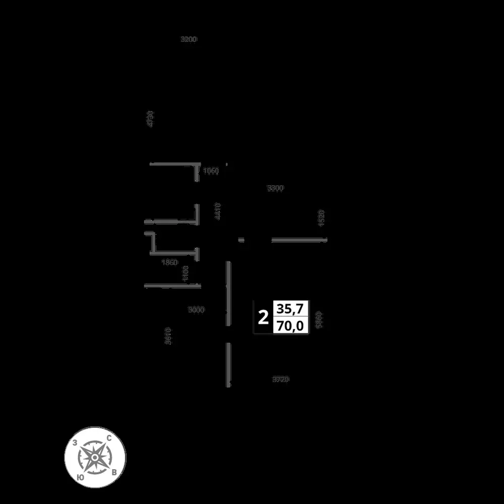 2-комнатная, 70,3 м² — 17 581 749 ₽