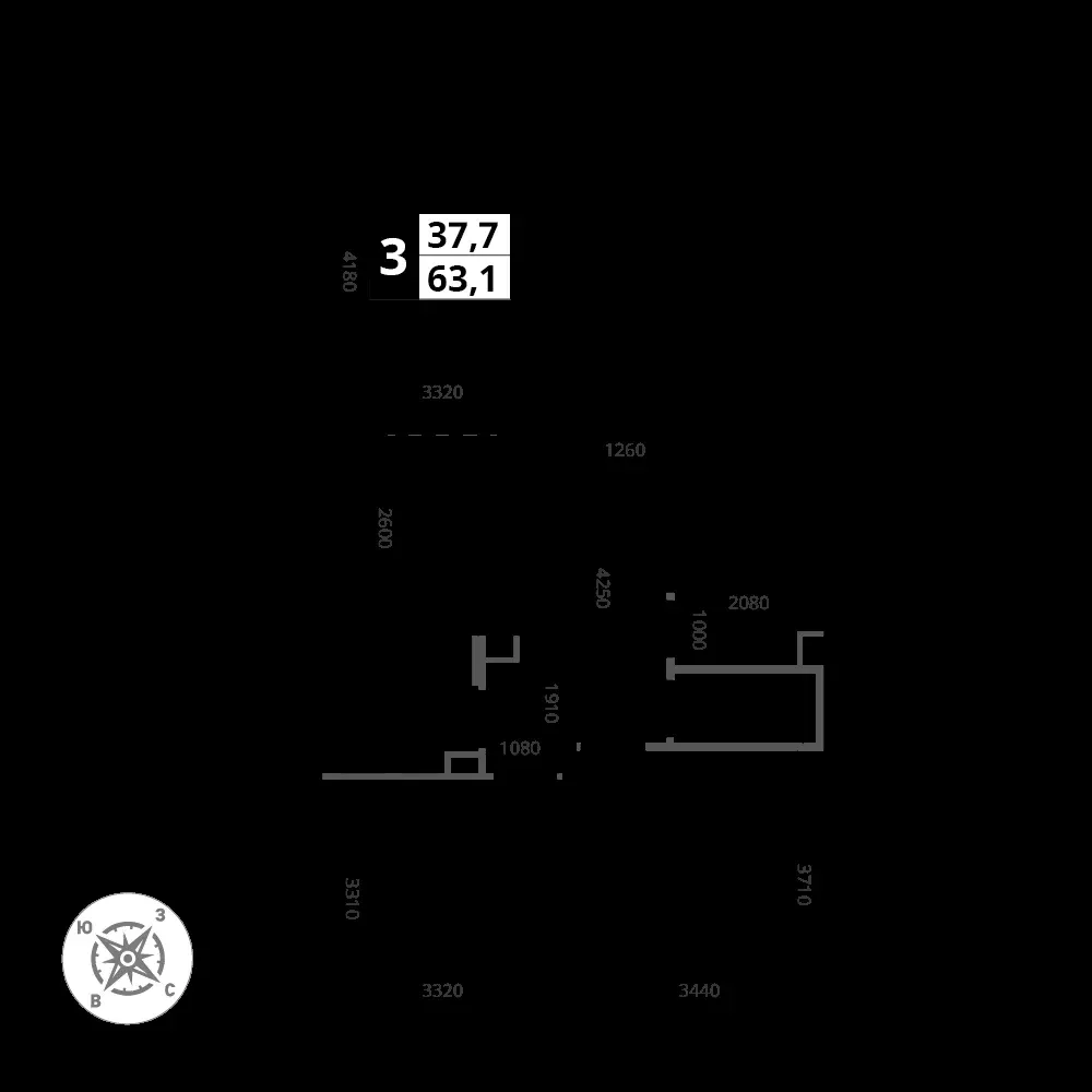 3-комнатная, 63,6 м² — 17 418 736 ₽