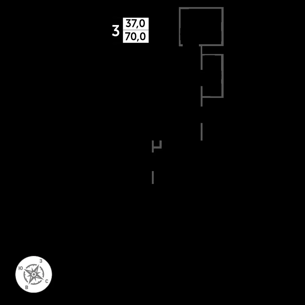 3-комнатная, 71,2 м² — 16 049 904 ₽