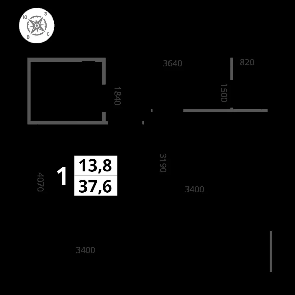 1-комнатная, 37,9 м² — 12 453 466 ₽