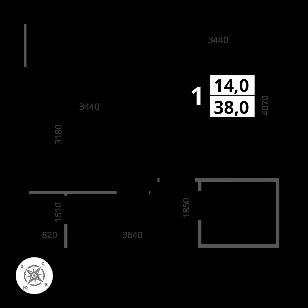1-комнатная, 38,3 м² — 12 358 012 ₽