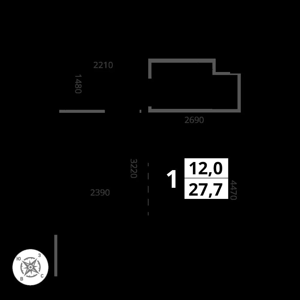 1-комнатная, 28,2 м² — 10 229 028 ₽