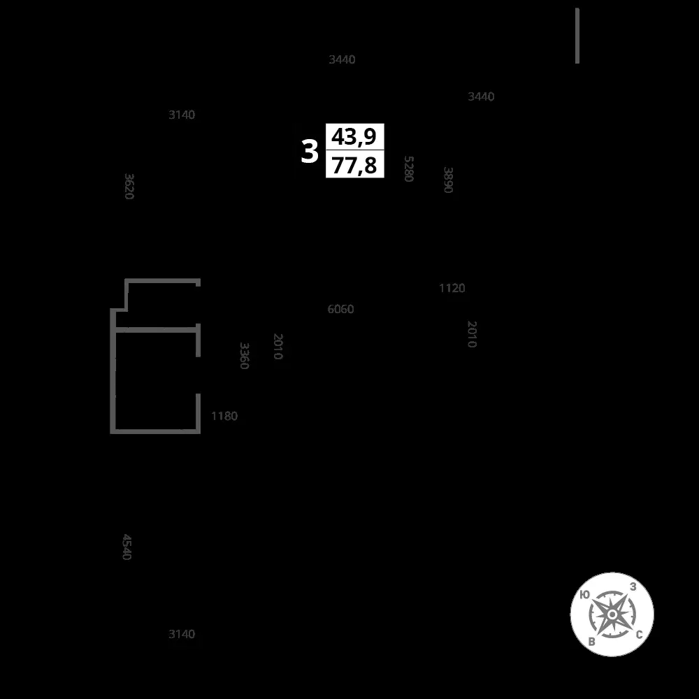 3-комнатная, 77,9 м² — 18 679 174 ₽
