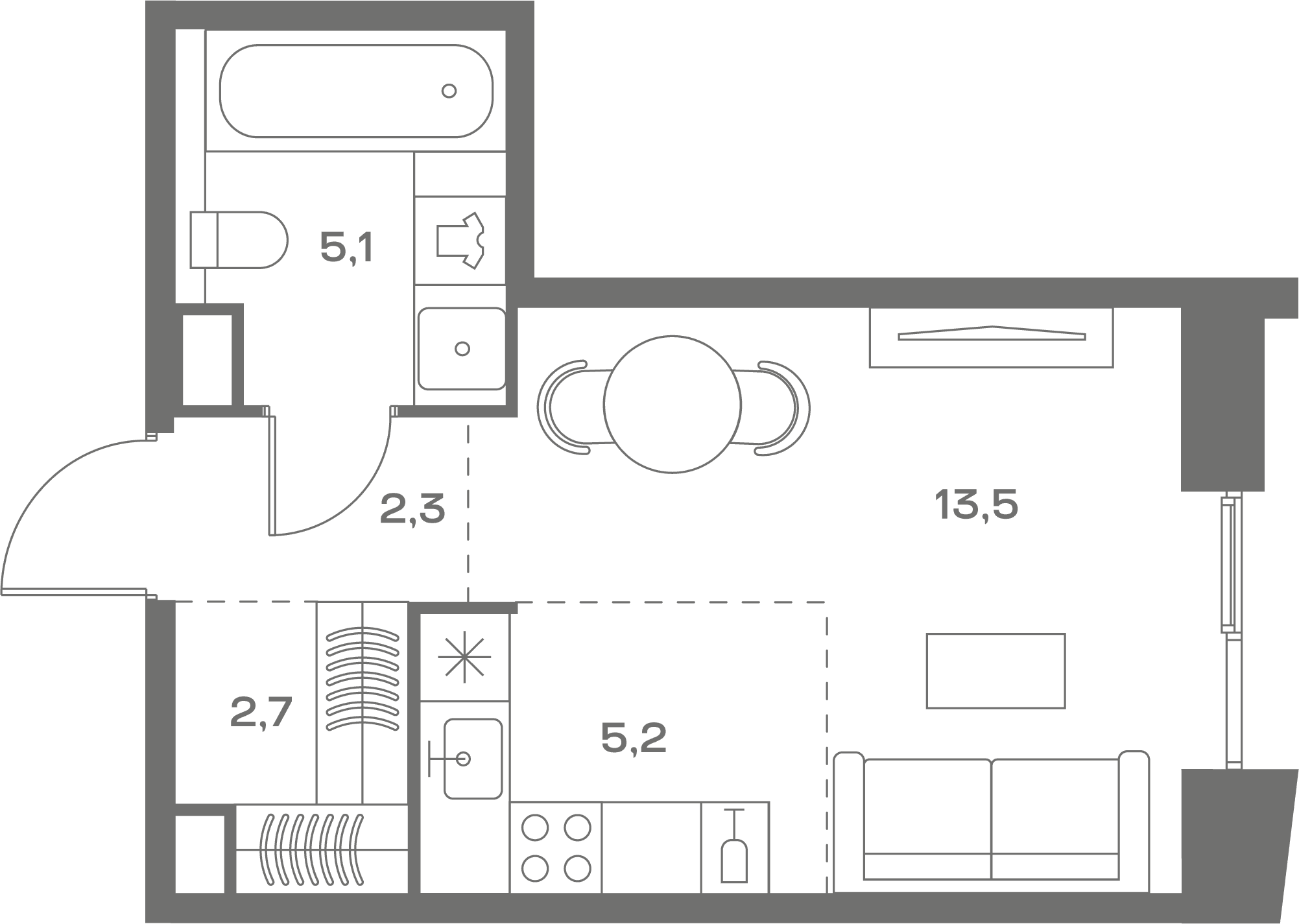 Студия, 28,8 м² — 24 232 320 ₽