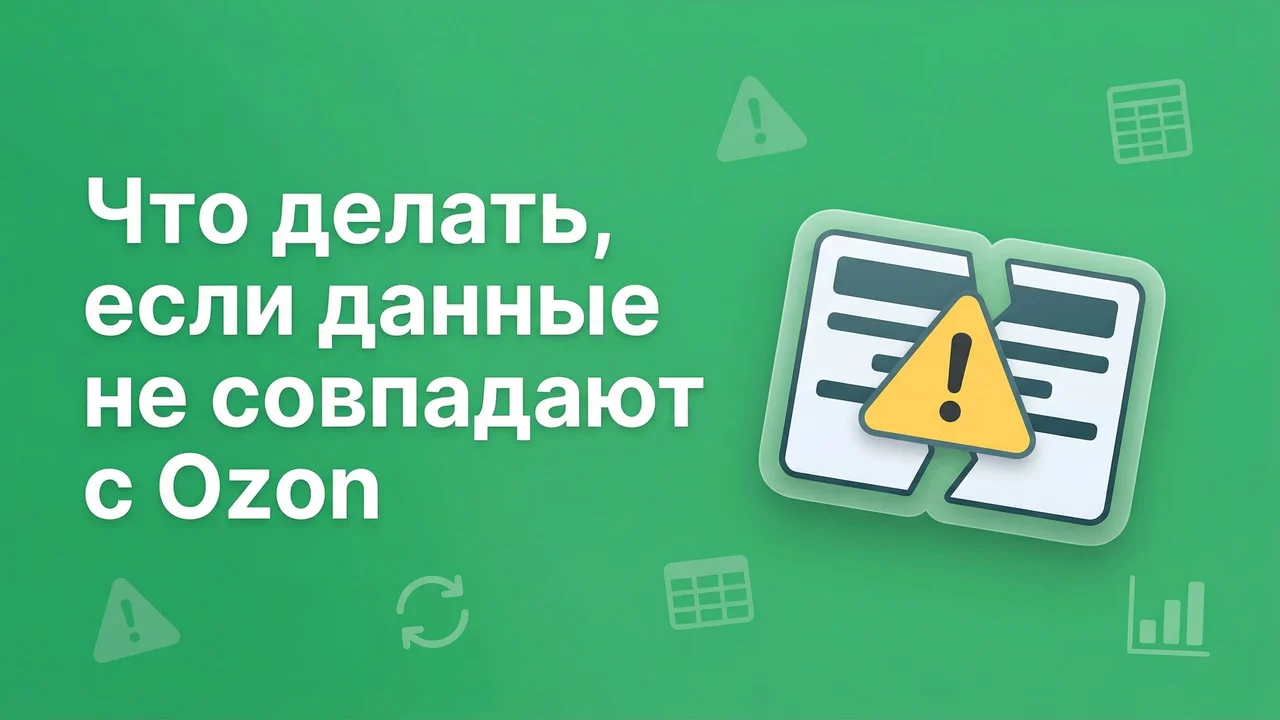 Что делать, если данные не совпадают с Ozon