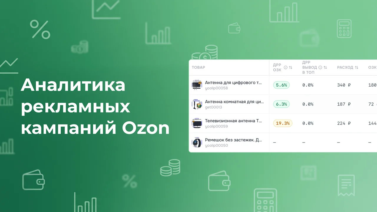 Аналитика рекламных кампаний Ozon