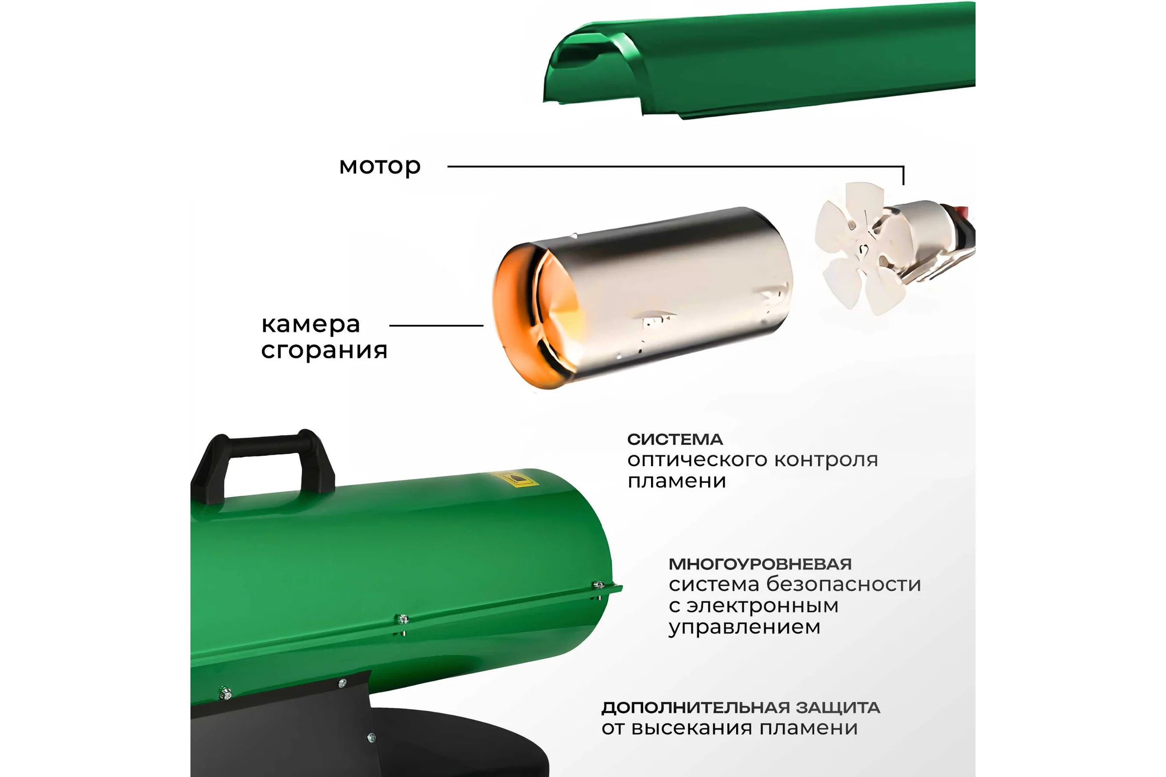 Дизельная тепловая пушка Electrolite TPD-20 EL (20000 Вт, 600 м3/час, 0.8 л/час, бак 12 л, ТЕРМОСТАТ) с регулировкой температуры 5061
