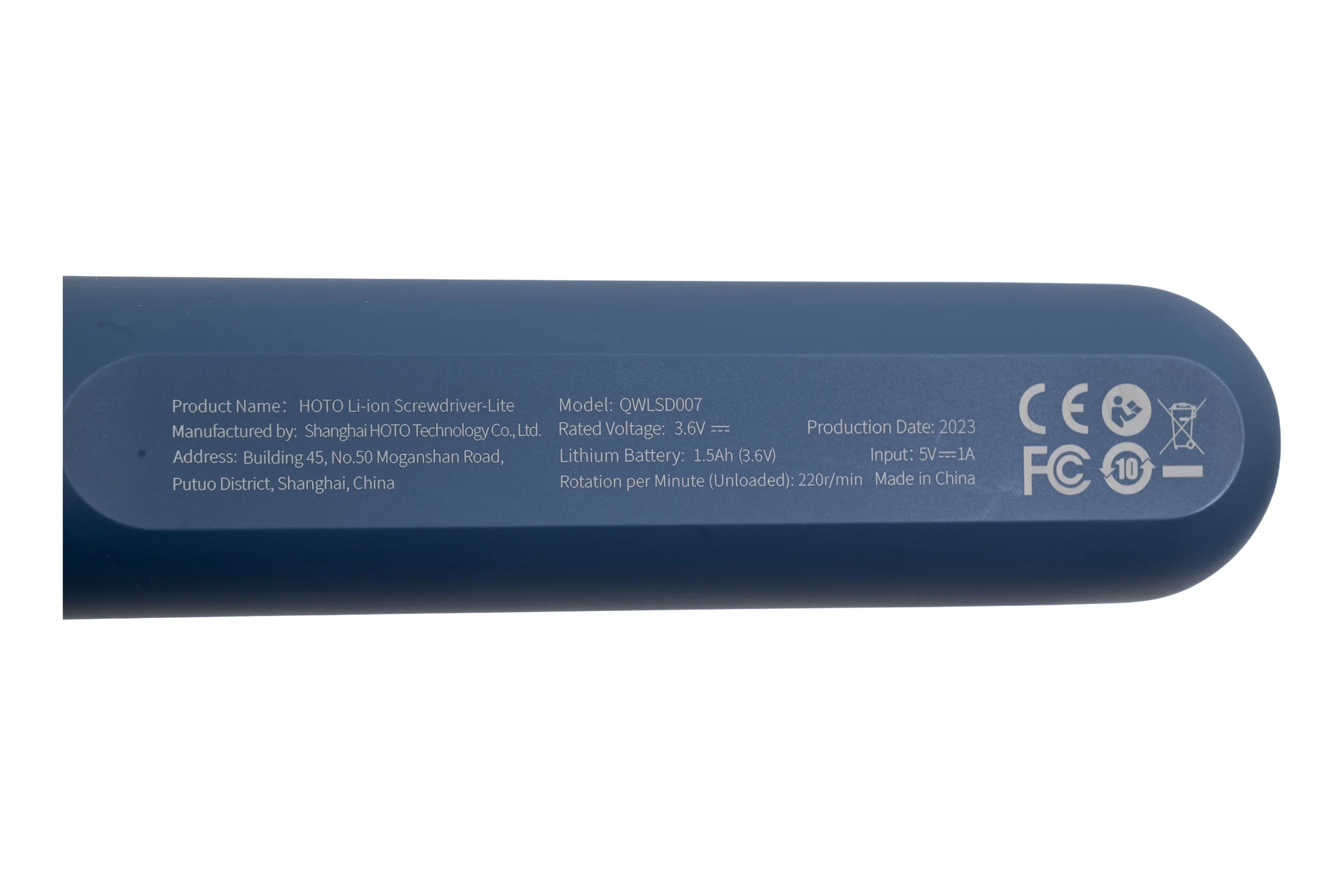 Аккумуляторная литий-ионная отвёртка HOTO li-ion screwdriver-lite blue HTE0005GL