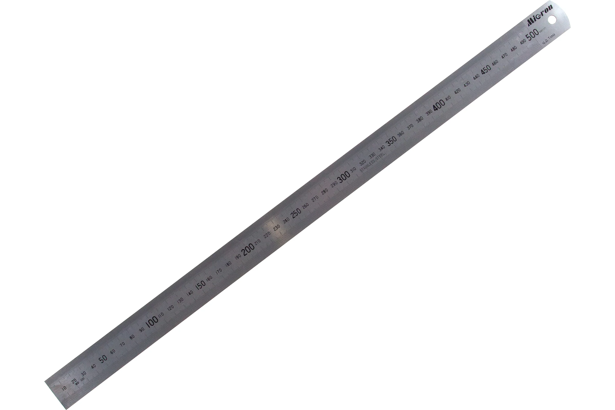 Измерительная металлическая линейка 500х30 Micron МИК 34312