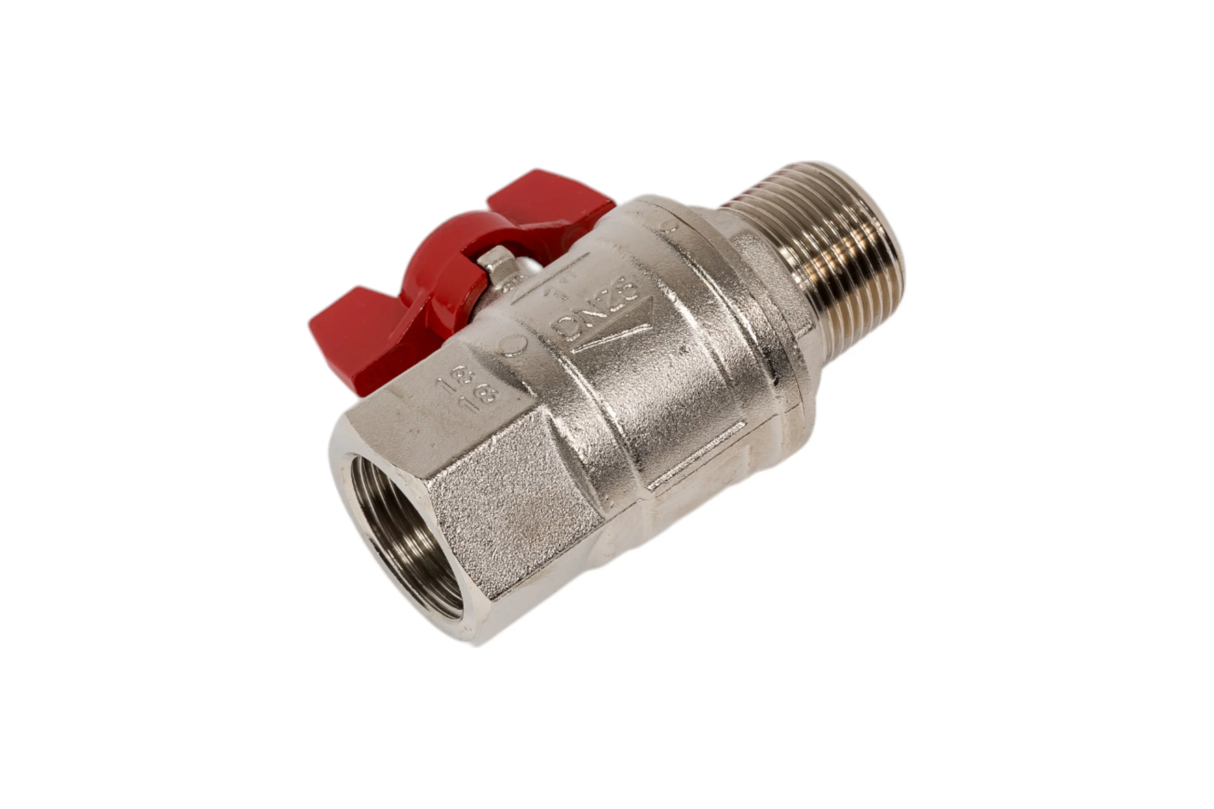Усиленный шаровой кран RuB BRESСIA (S.33), 1" DN25 PN65, ВР-НР бабочка S33F26