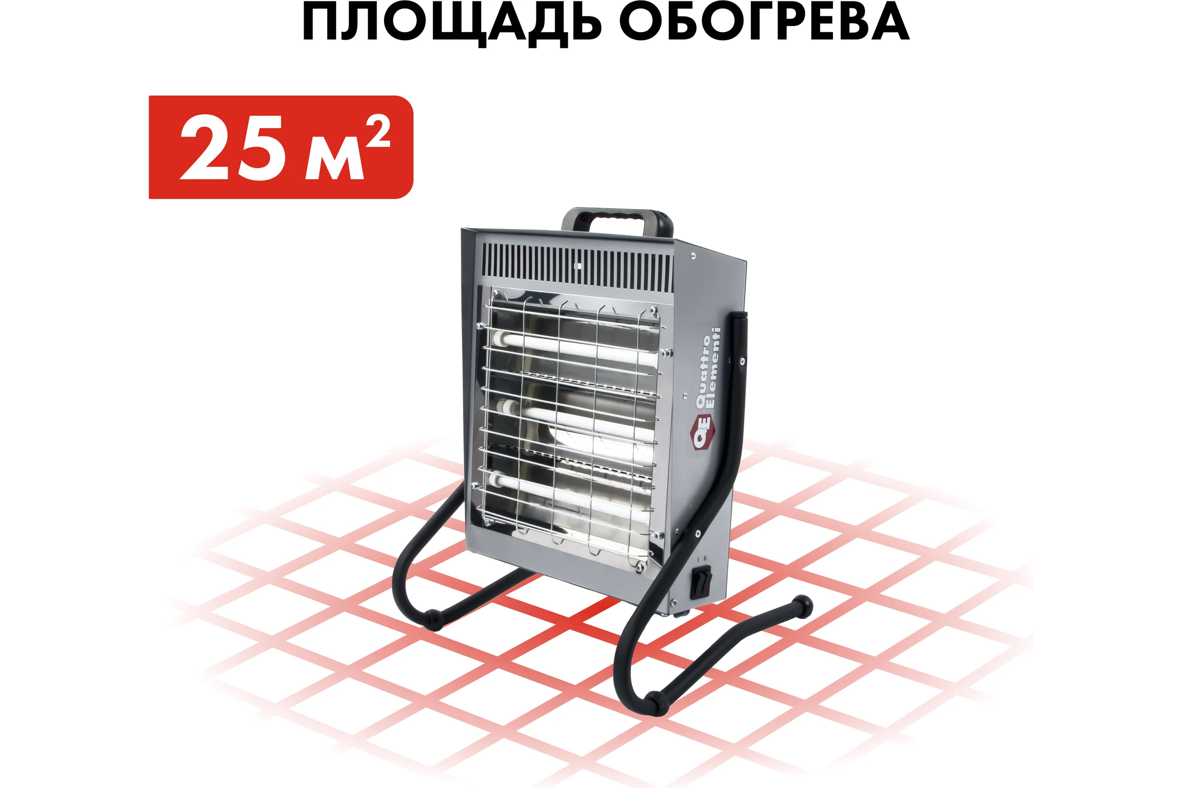 Электрический нагреватель воздуха QUATTRO ELEMENTI QE-1500i инфракрасный 1,5 кВт 790-557