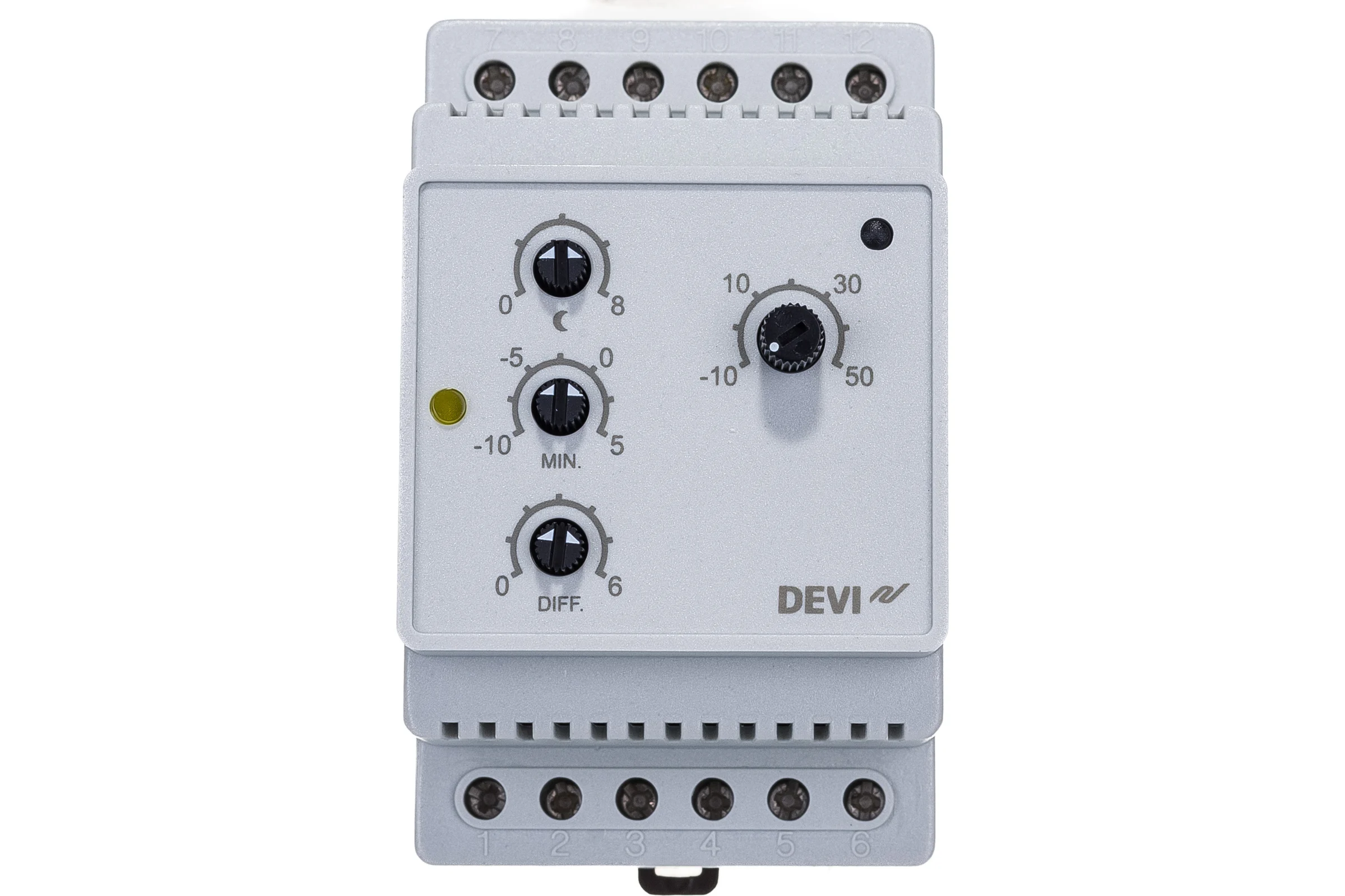 Терморегулятор DEVIreg™ D-316 для систем защиты от обледенения, на шину DIN, с датчиком на проводе, 16А DEVI 140F1075