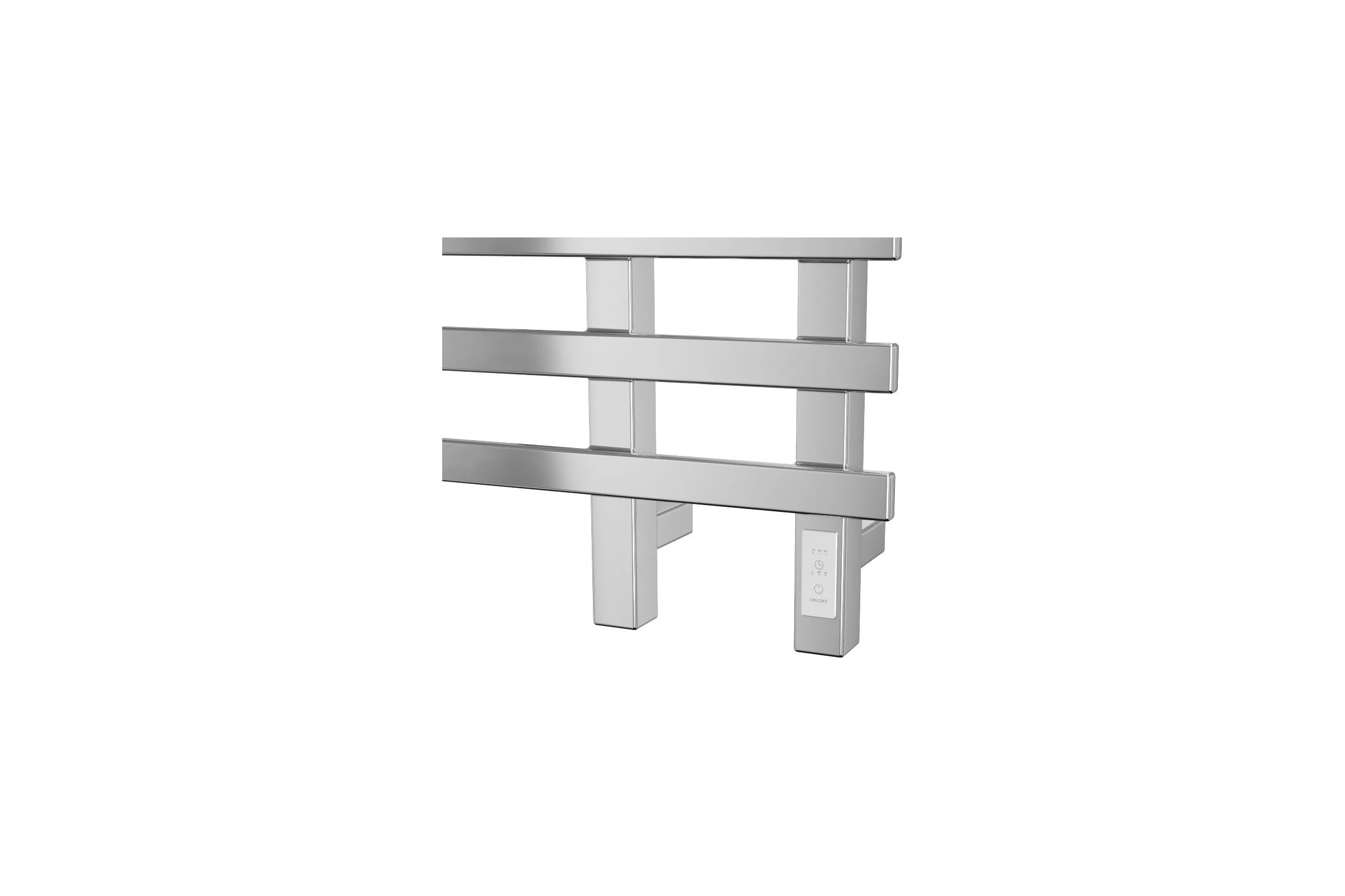 Дизайнерский электрический профильный полотенцесушитель Bauedge BAU Wind 50x80, 8 планок, нерж. сталь полированная DB-0057