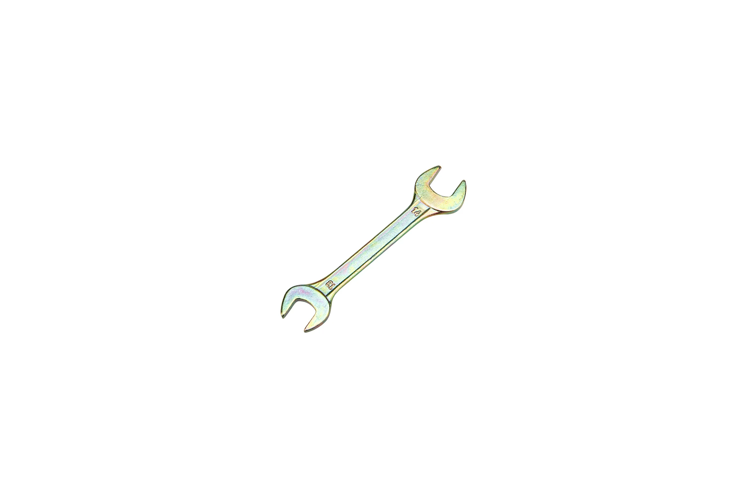 Гаечный рожковый ключ желтый цинк REXANT 13х14 мм 12-5827-2
