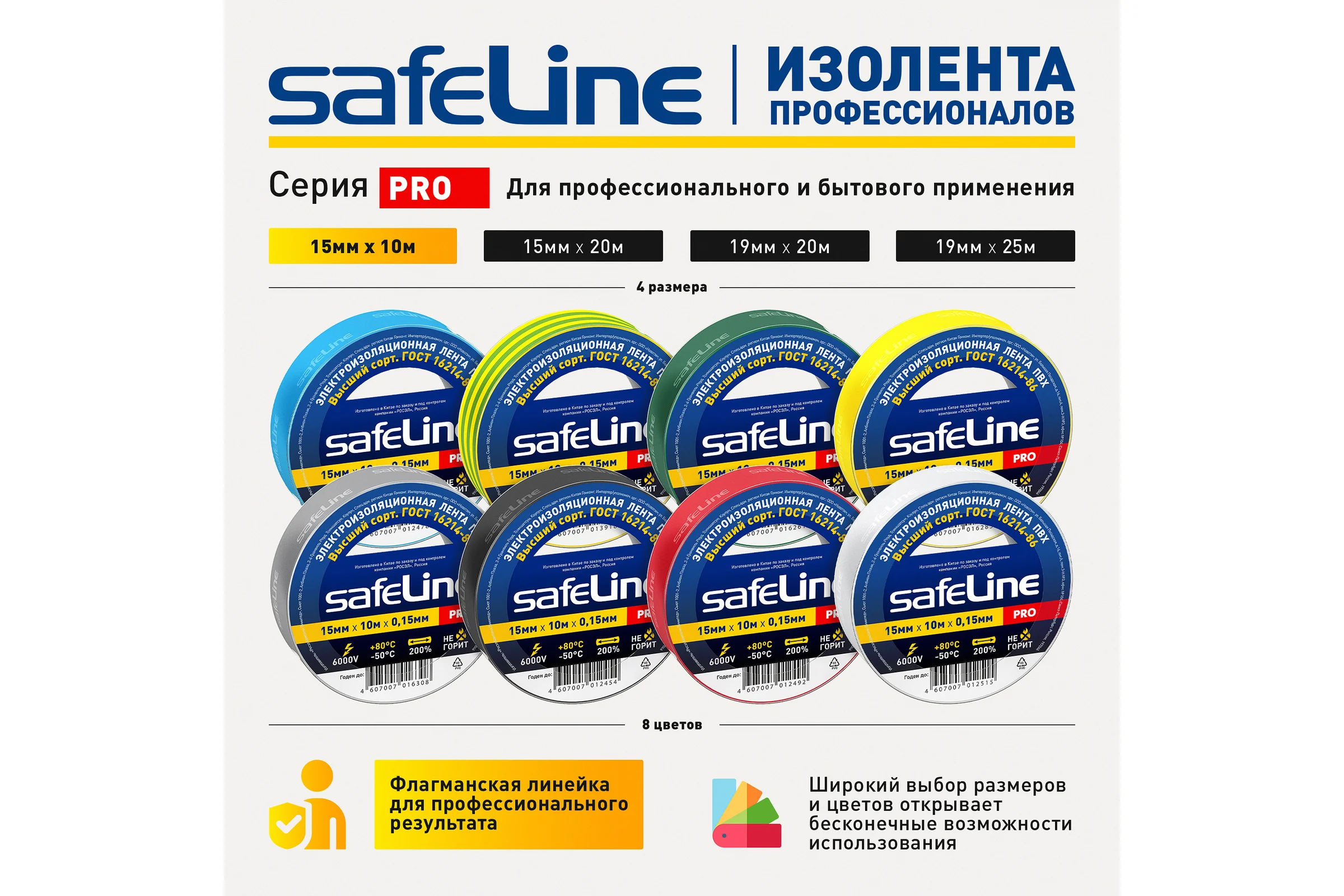 Изолента Safeline 15/10 красный 9357