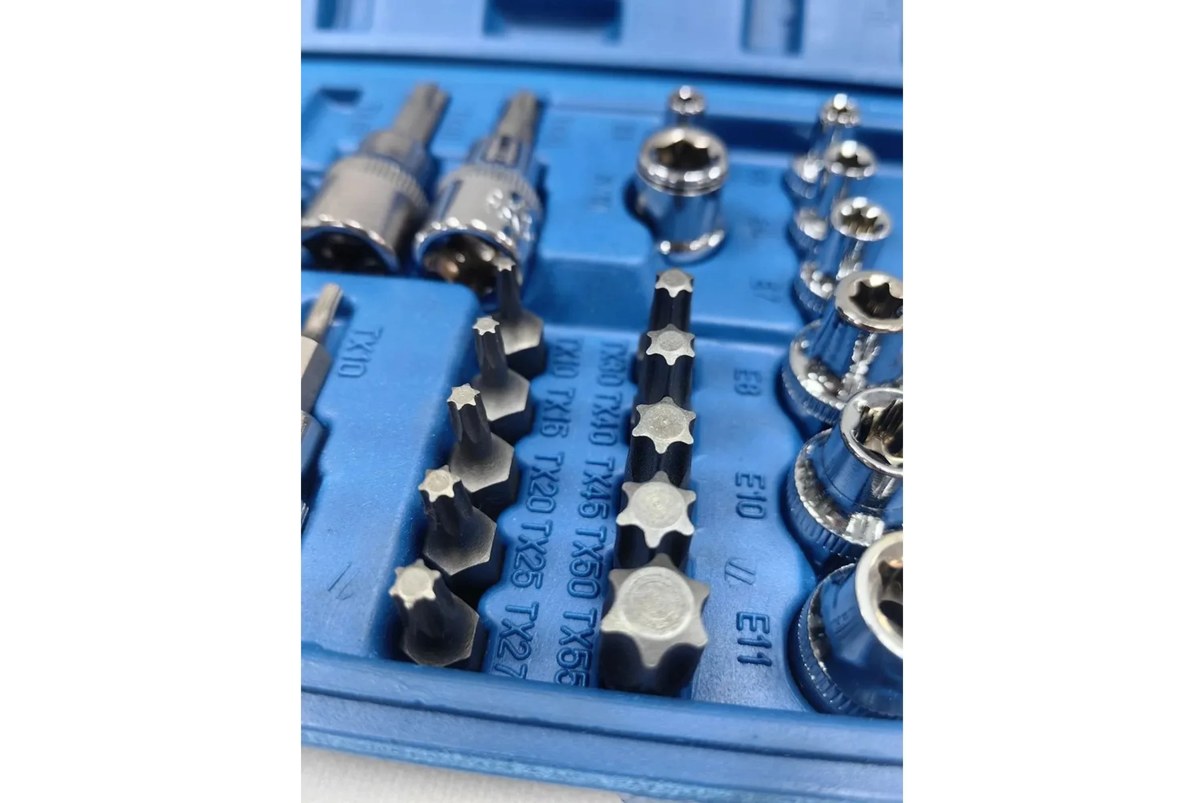 Набор головок KINGQUEEN Torx 3/8"DR 34 Предмета WIB-90013 WIB-90013-blue