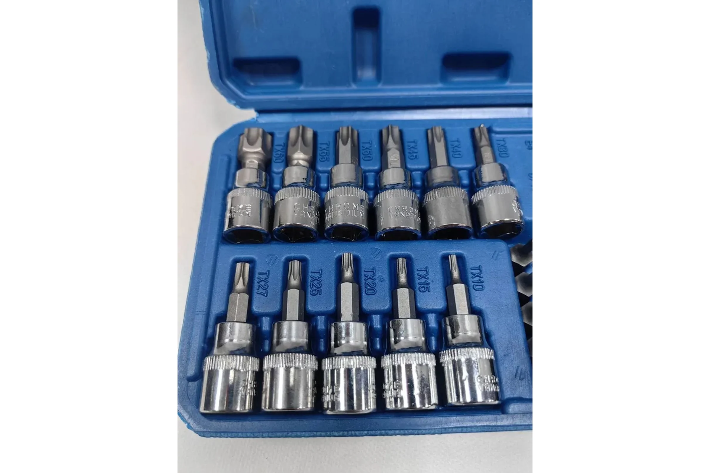 Набор головок KINGQUEEN Torx 3/8"DR 34 Предмета WIB-90013 WIB-90013-blue