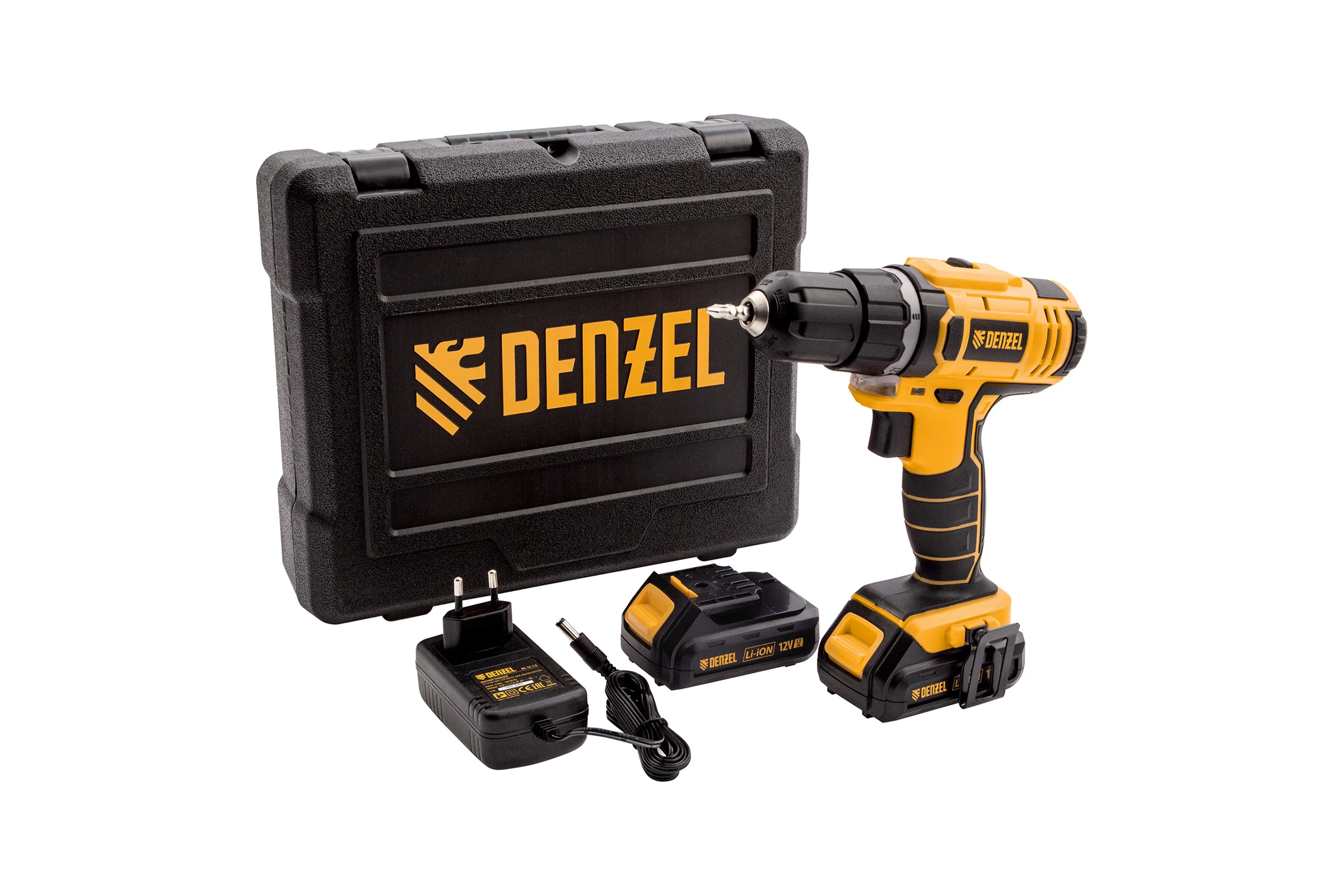 Аккумуляторная дрель-шуруповерт DENZEL CDL-12-02 26101