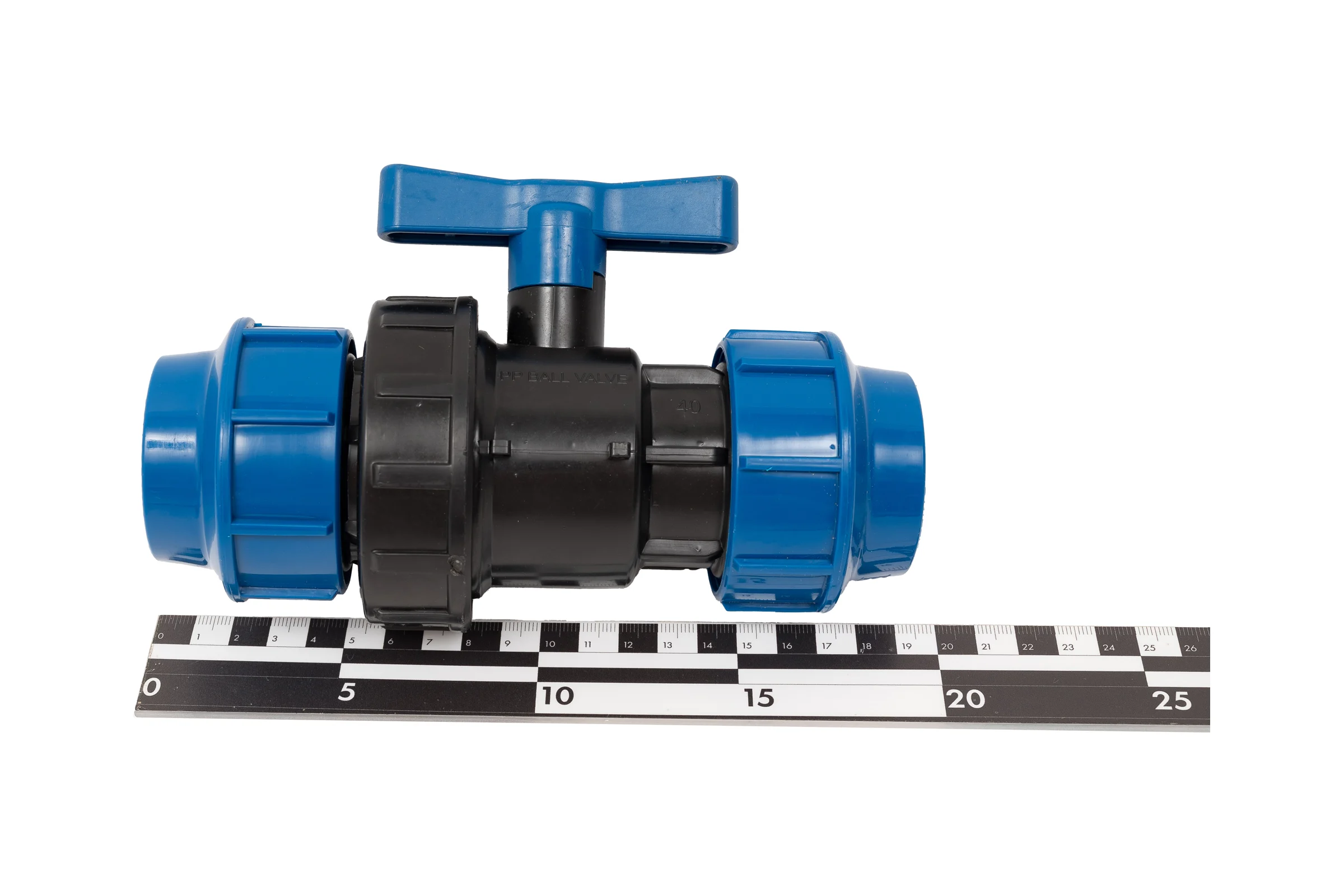 Компрессионный кран для ПЭ труб LAMMIN 40 Lm34101040040
