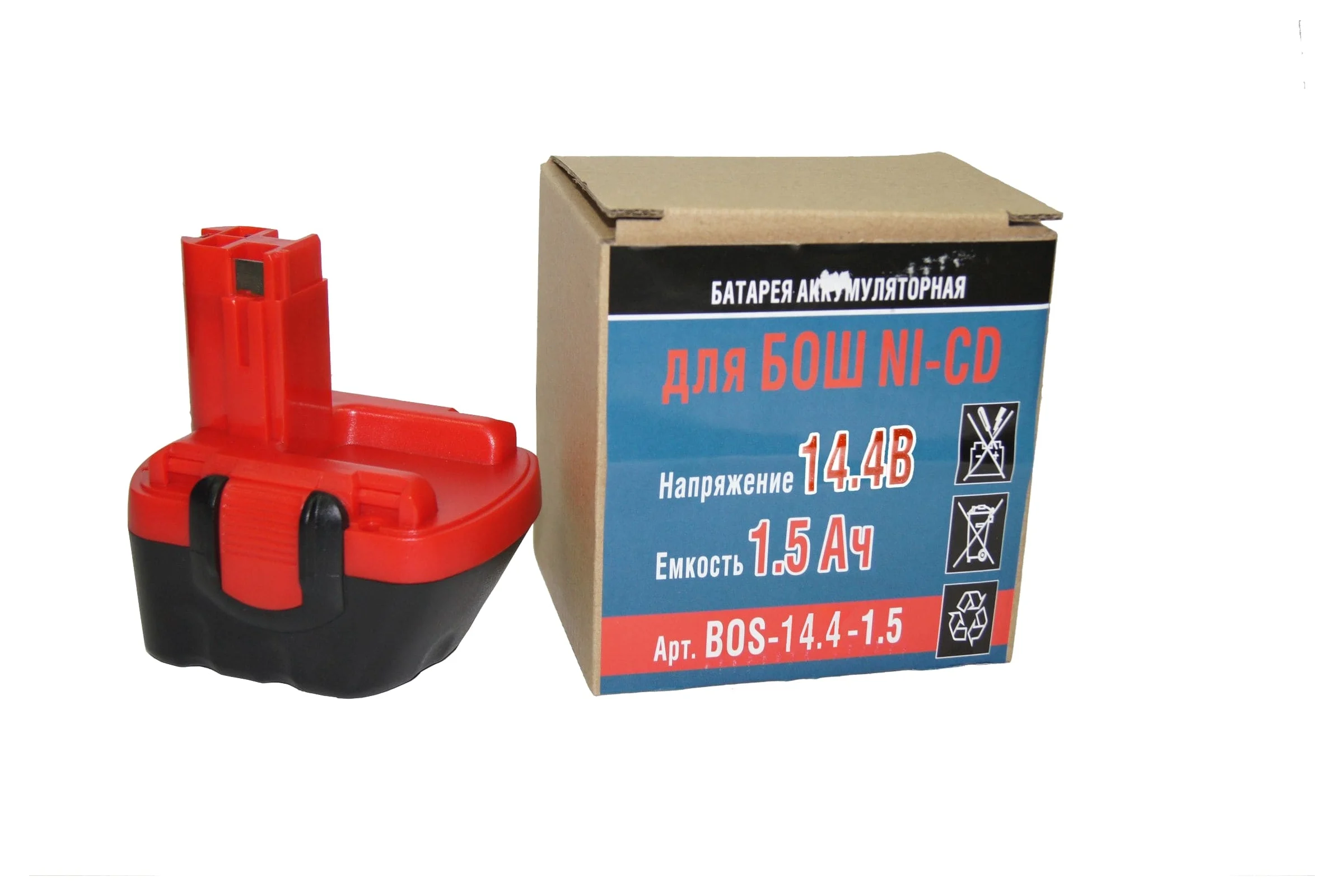 Аккумулятор Ni-CD (14.4V, 1.5 AH) для Bosch GSR14-4V BD P.I.T. Bos-14,4-1,5