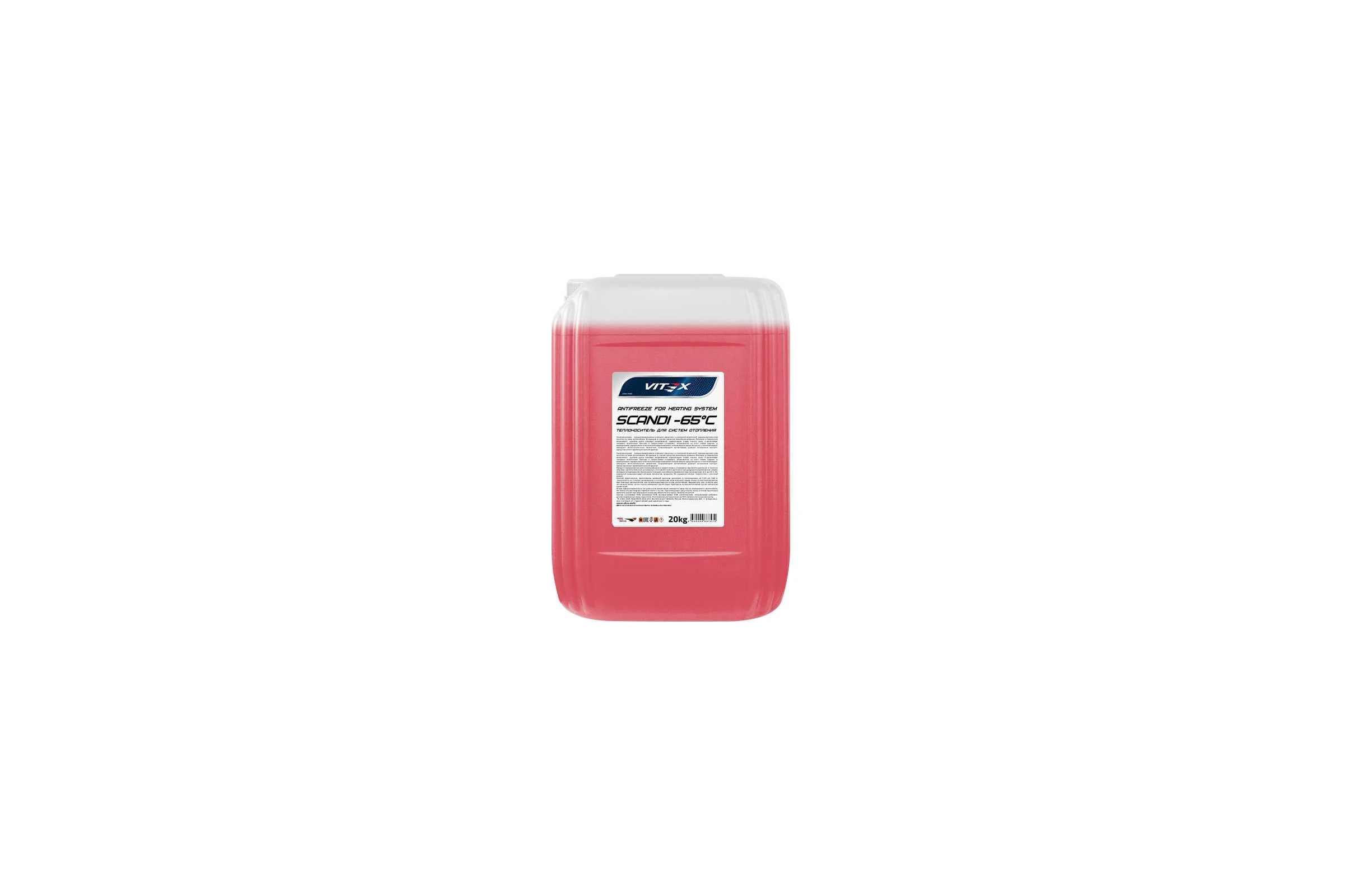 Антифриз для системы отопления VITEX Scandi -65С красный 20 кг v116406