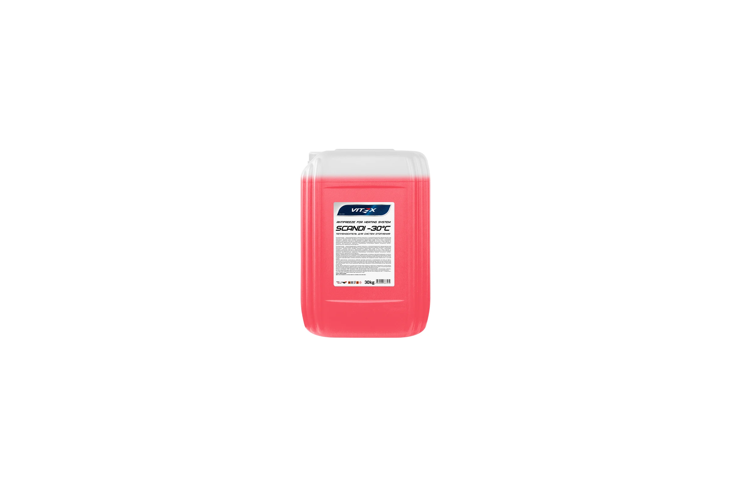 Антифриз для системы отопления VITEX Scandi -30С красный 30 кг v119207