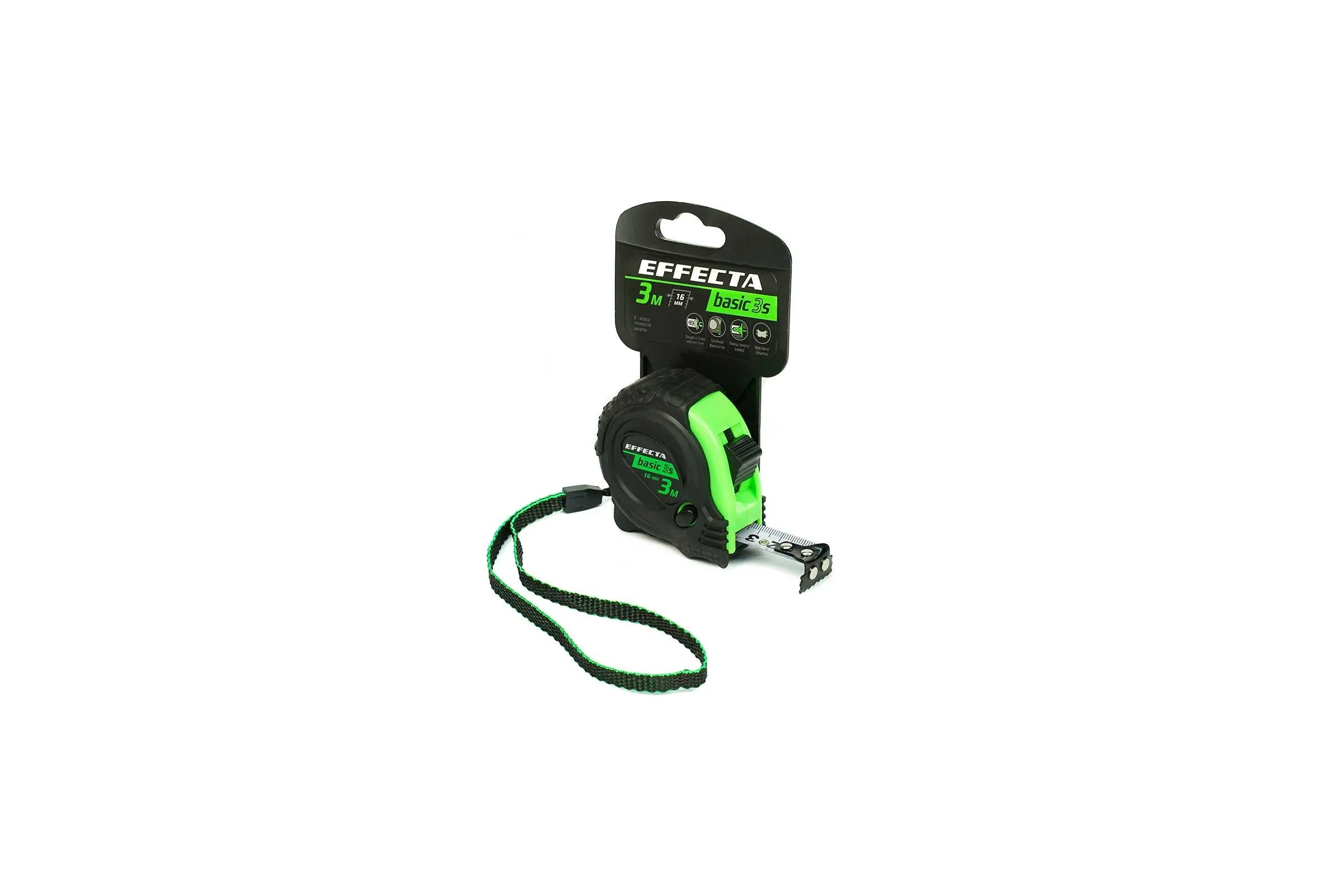Рулетка с магнитом EFFECTA Basic 3S 3 м, 16 мм, 3 стопа 570316S