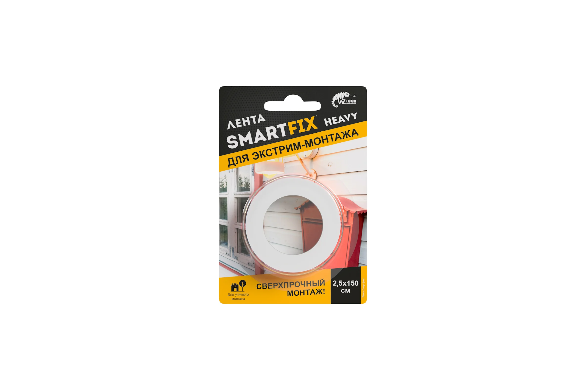 Всепогодная монтажная лента Smart Fix W-con SmartFix HEAVY, 2,5*150 см, серая 132929