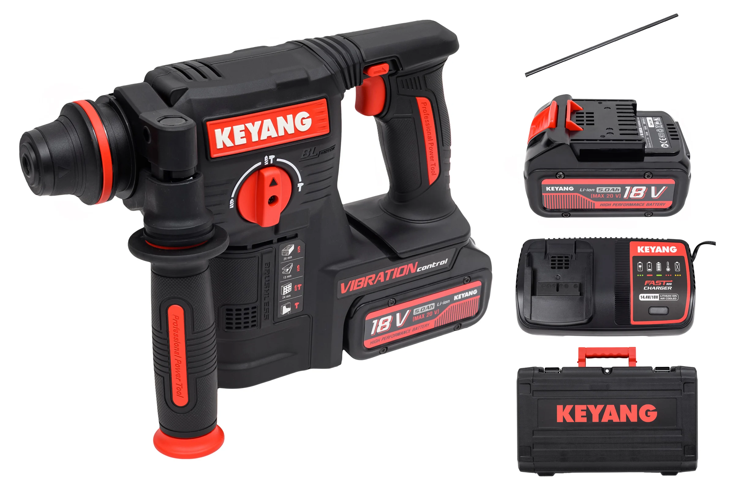 Аккумуляторный перфоратор KEYANG HD20BLH-24T