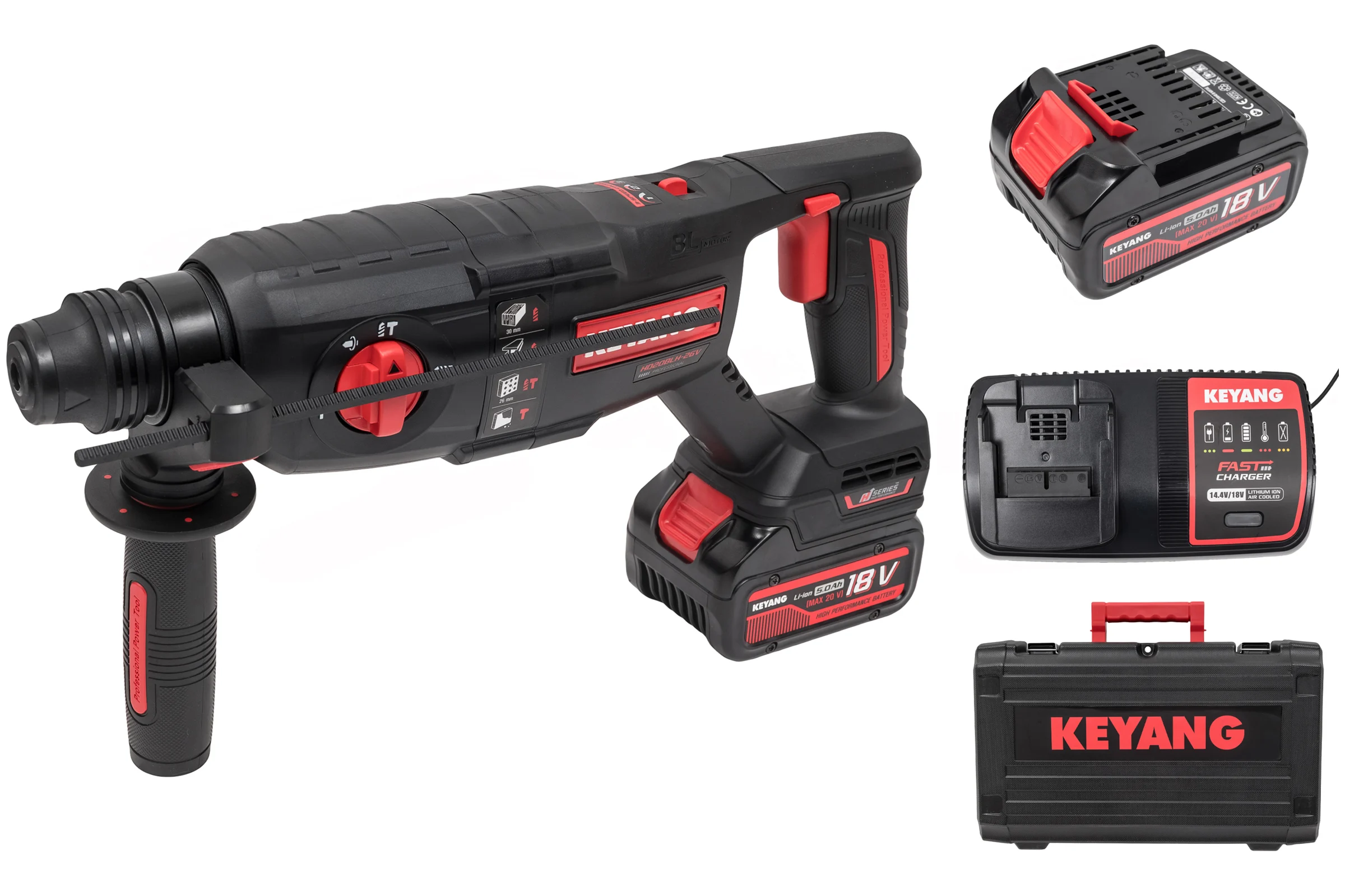 Аккумуляторный перфоратор KEYANG HD20BLH-26V