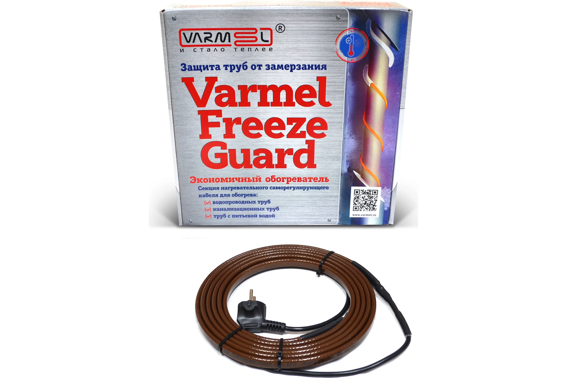Кабель для труб VARMEL Freeze Guard 30VFGR2-CP-5м саморегулирующийся, комплект канализационный 344