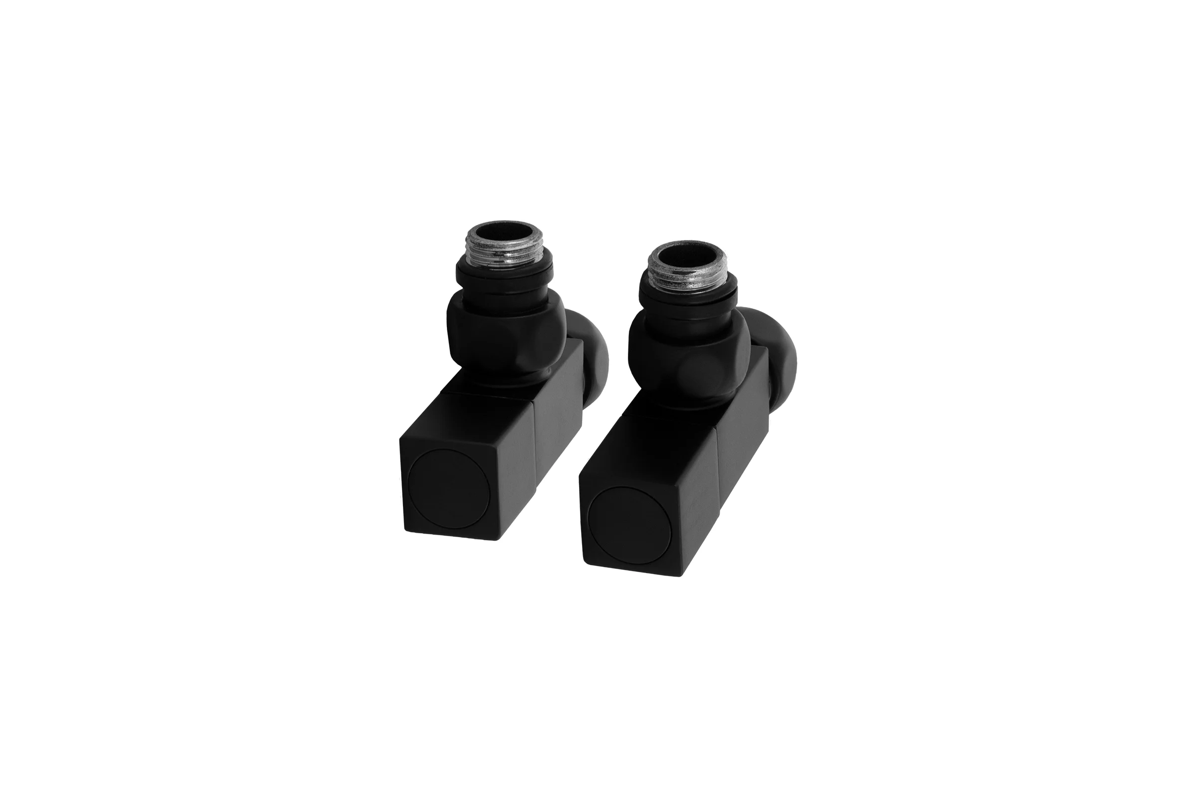 Кран-вентиль ENERGY угл/квадр., ручка квадр, 3/4" х 1/2" г/ш черный матовый, пара УТ-УТ-01016