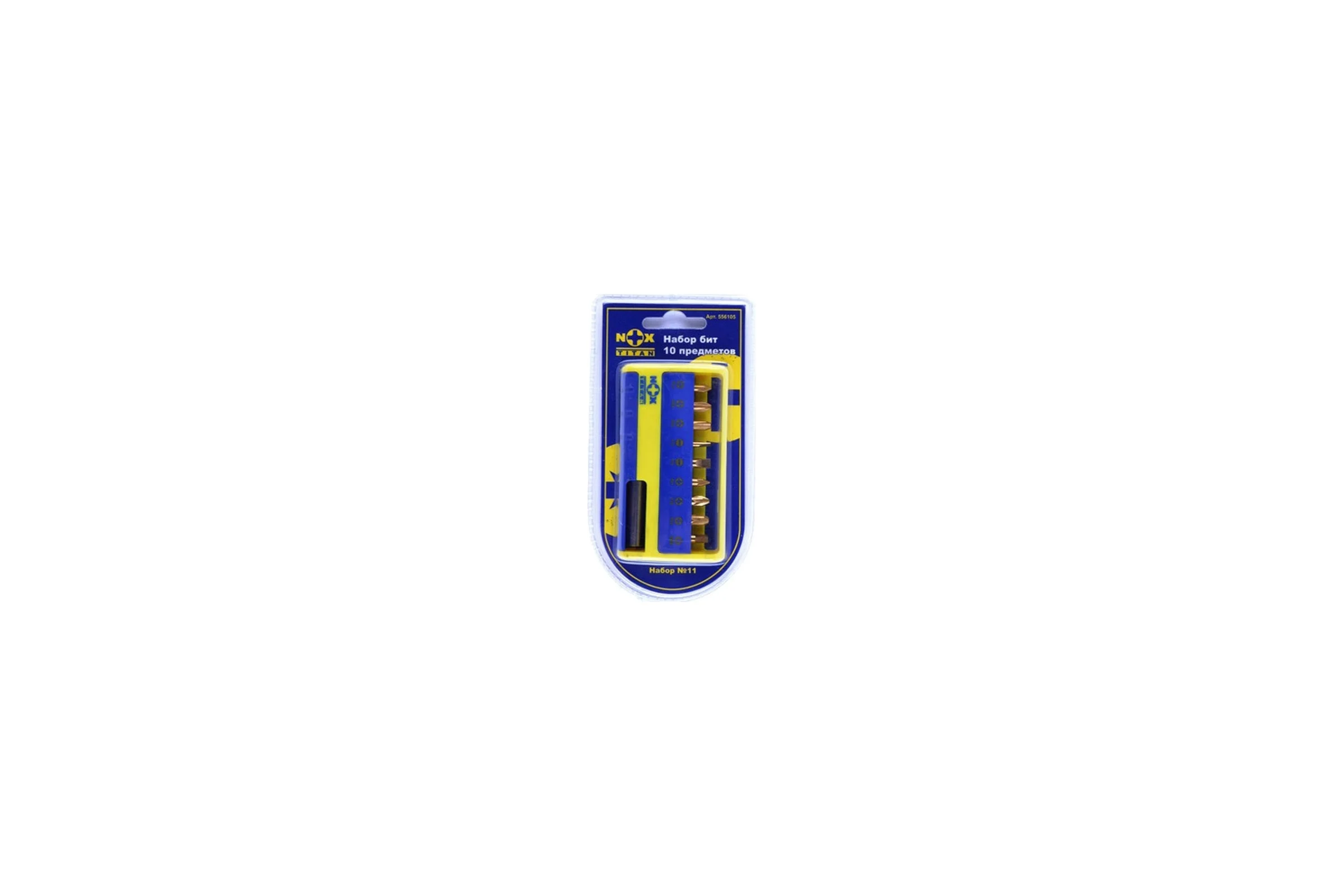 Набор бит Titan №11 (10 шт; Ph1-3; Pz1-3; SL 3/5; HEX4) с держателем Ziflex 556105