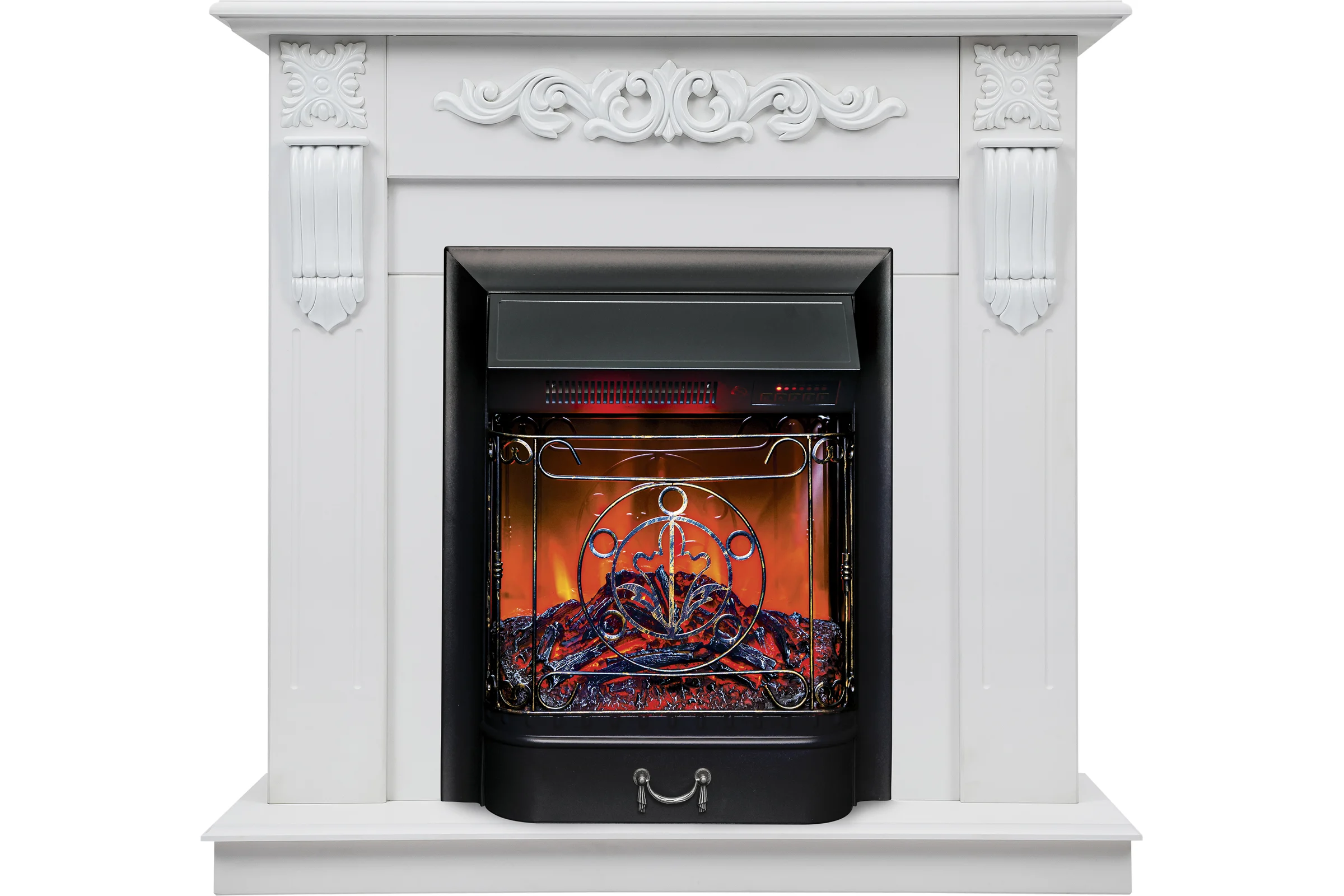 Каминокомплект RealFlame DOMINICA STD/EUG WT + MAJESTIC BL с пультом 10016204