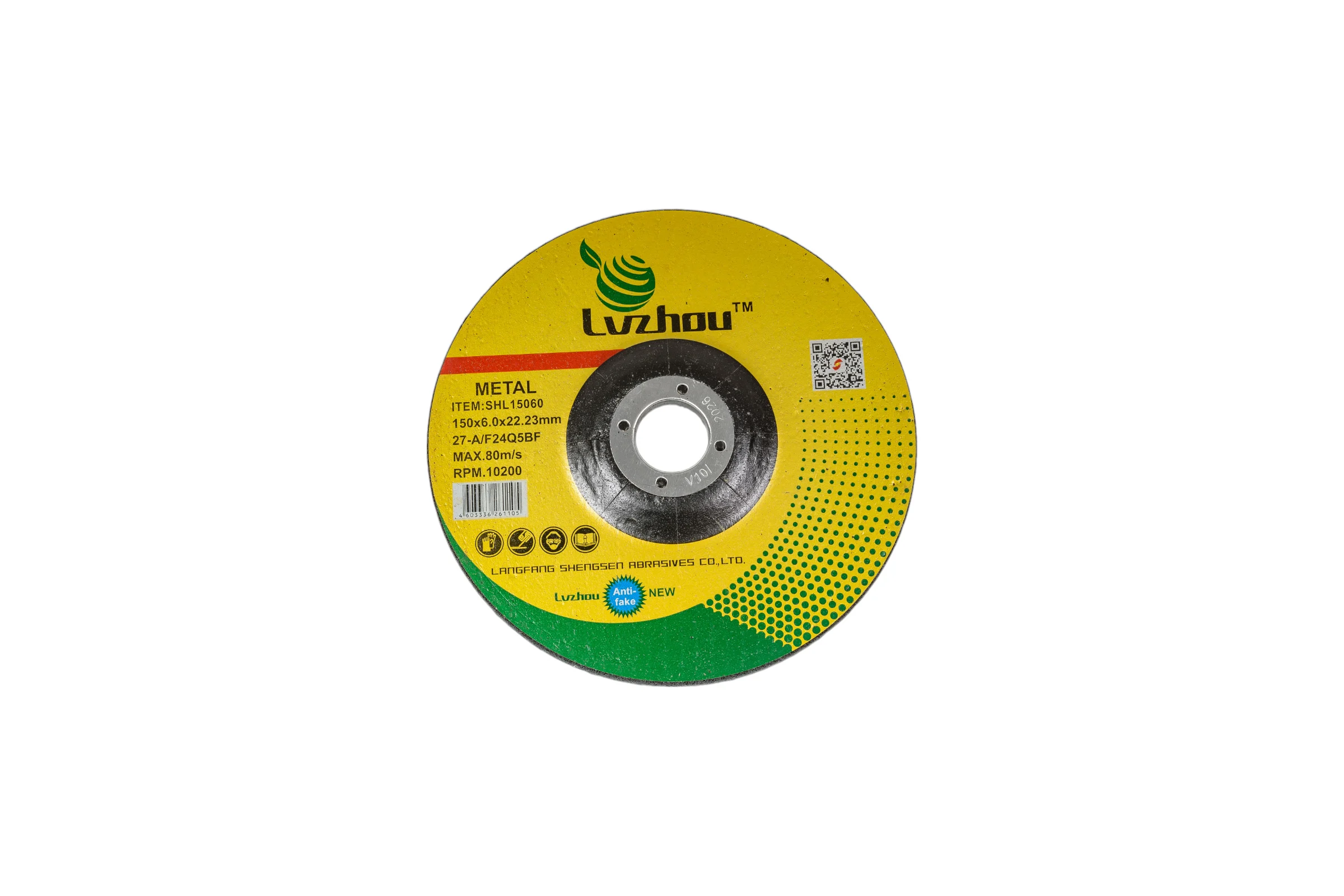 Круг шлифовальный абразивный по металлу 150x6.0x22.23 мм Lvzhou SHL15060