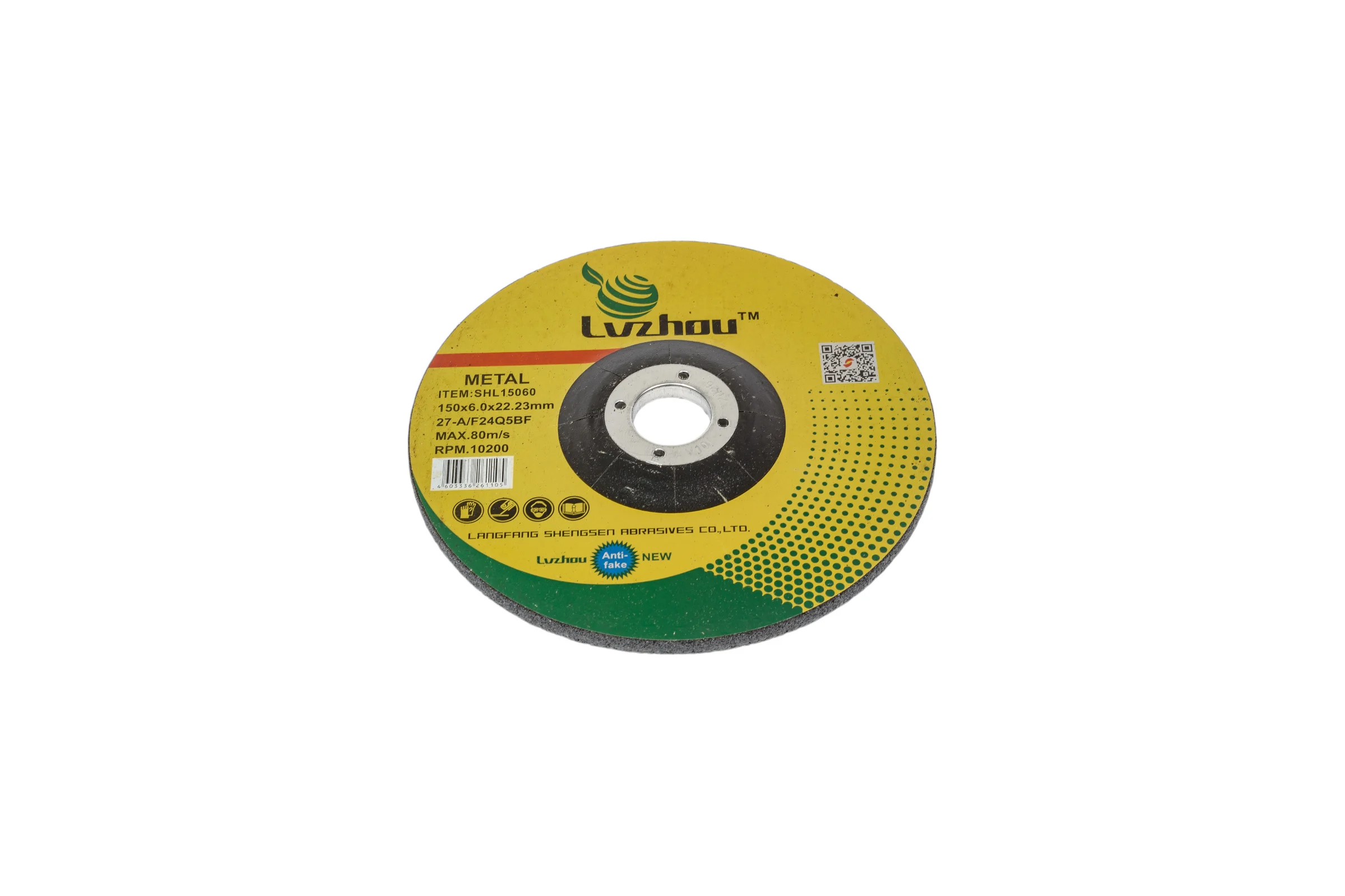 Круг шлифовальный абразивный по металлу 150x6.0x22.23 мм Lvzhou SHL15060