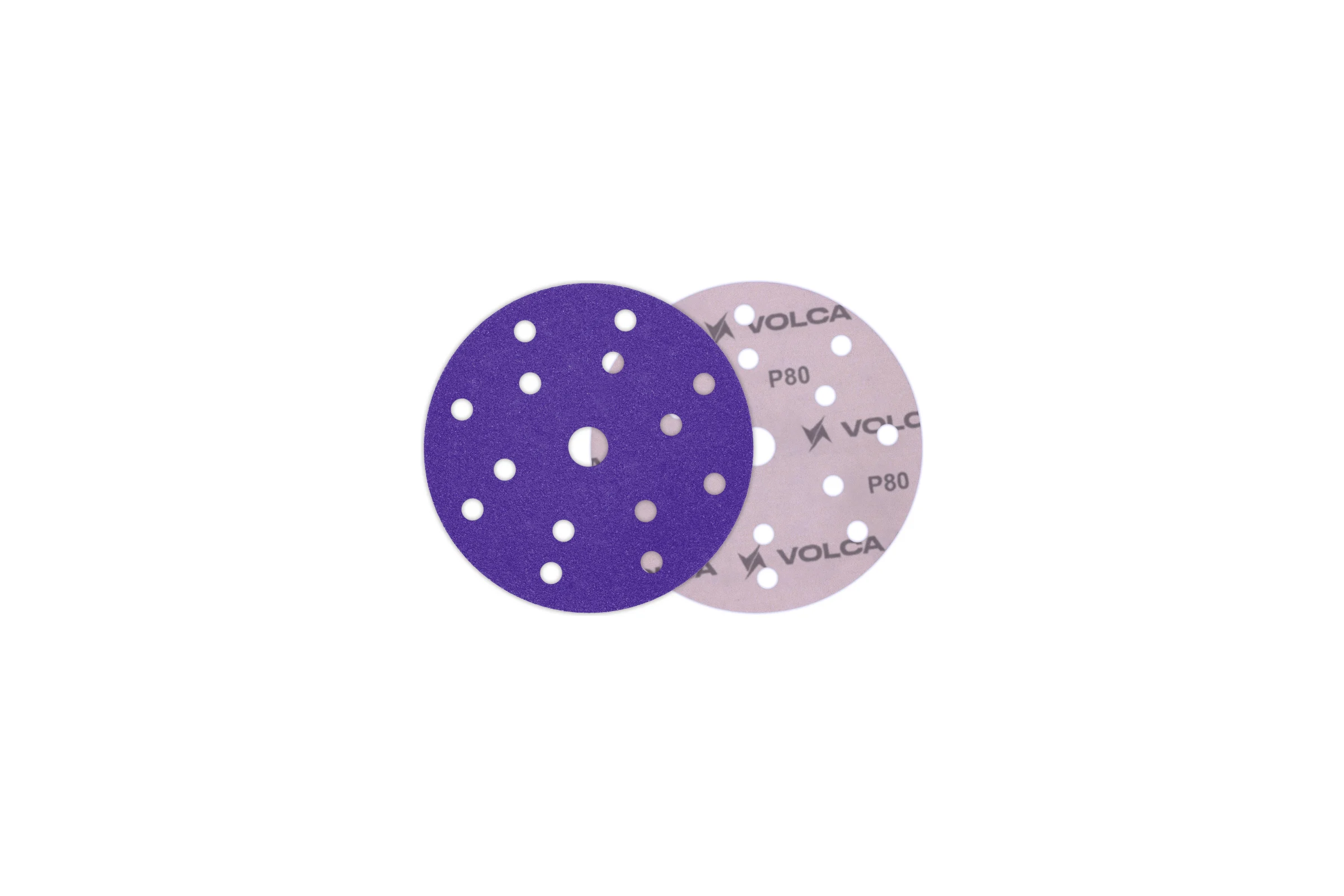 Диск абразивный AMETHYST керамика, 150 мм, 15 отверстий, P80, 50 шт VOLCA 74150150080