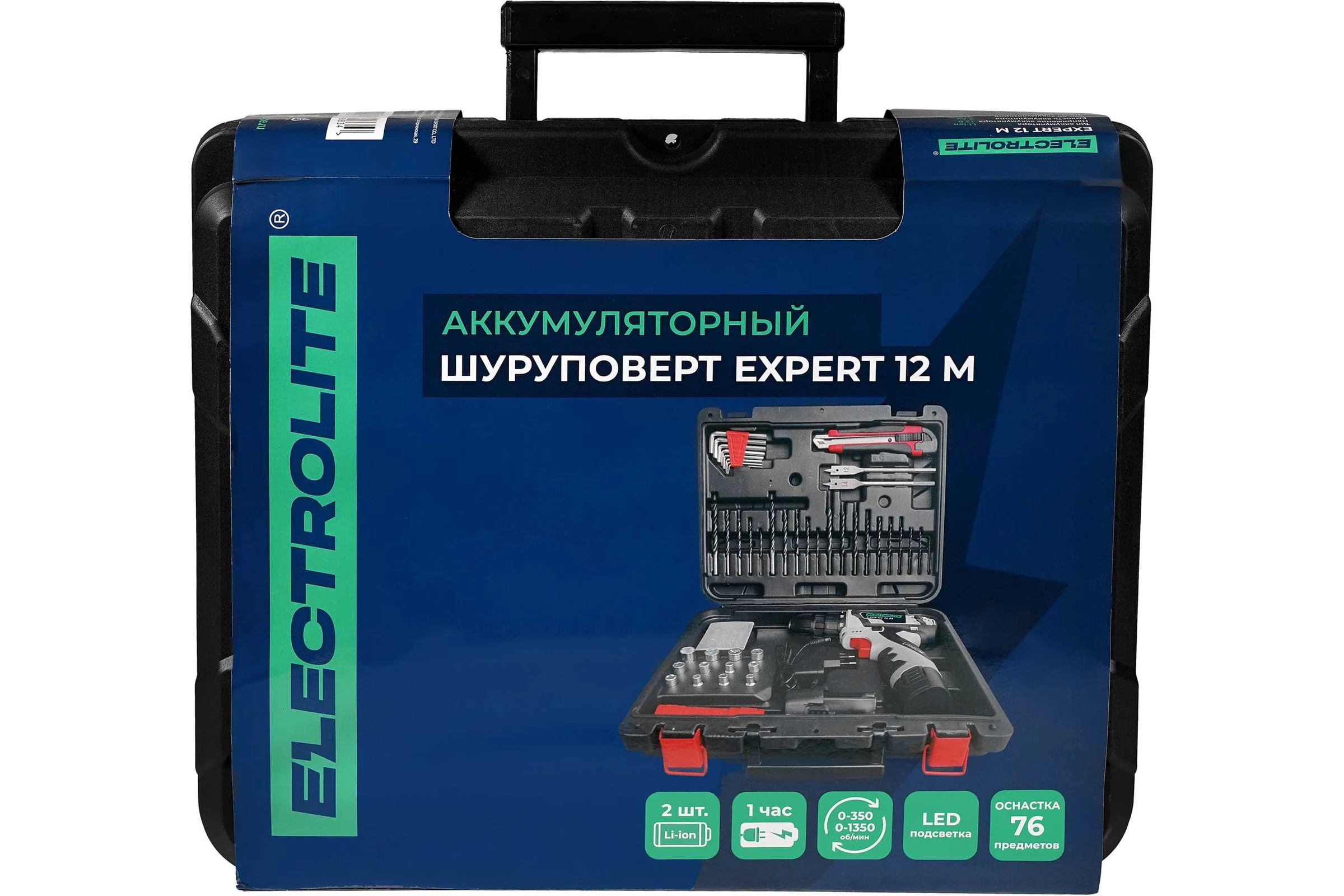 Аккумуляторный шуруповерт Electrolite Expert 12/2.0М набор инструментов пистолетный 5680