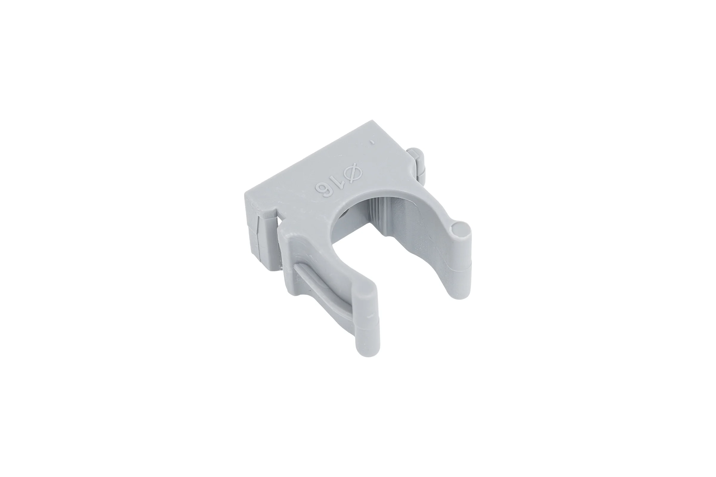 Клипса-крепеж для ПВХ труб Netron 16 мм, серая, 100 шт. N-PVC-C-0016-GR