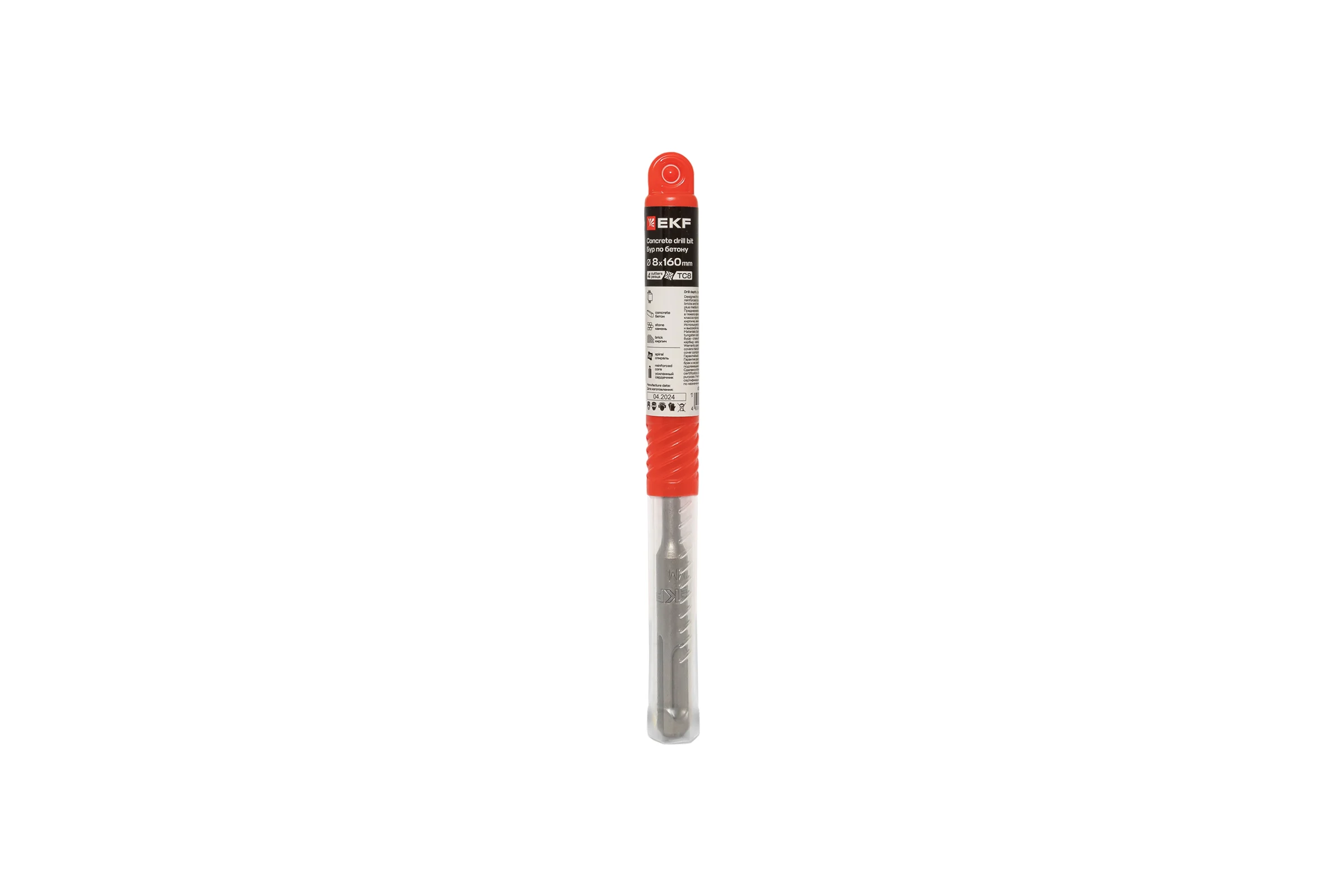 Бур по бетону Professional SDS-plus 8x160 мм, 4 резца EKF db-8-160-4x4-ue