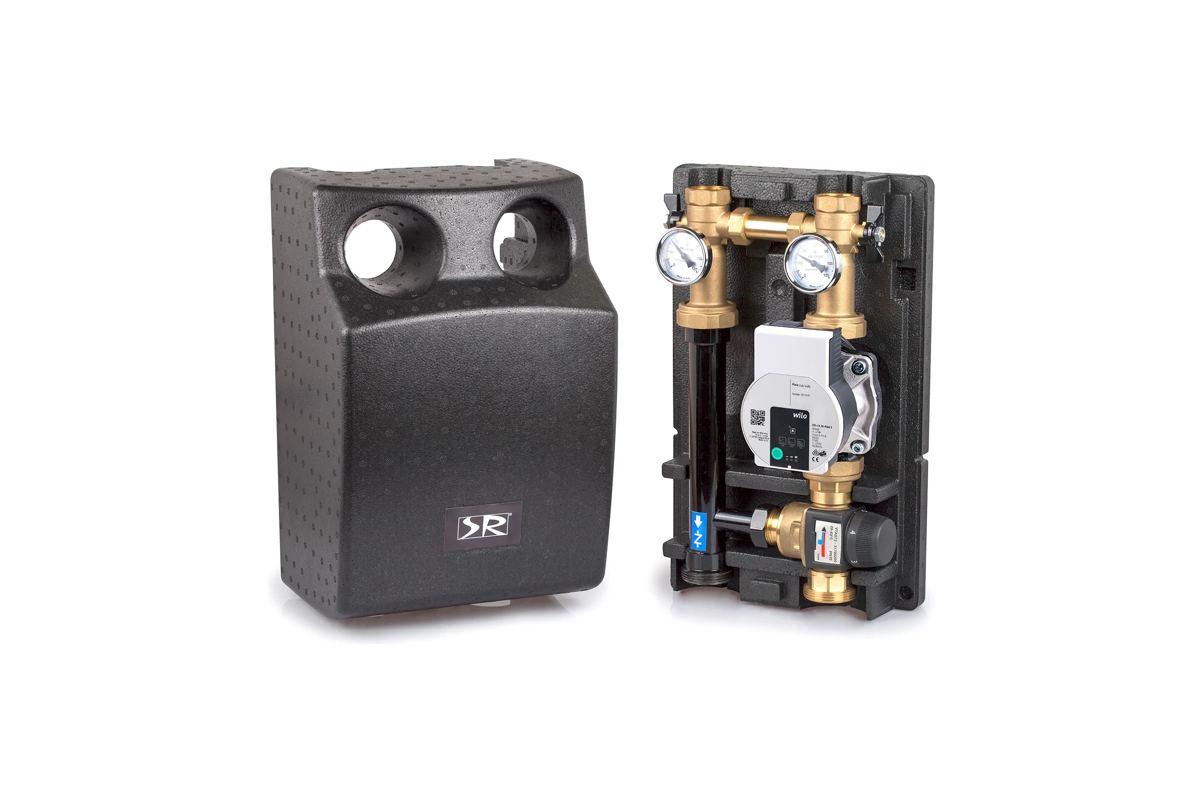 Группа быстрого монтажа SR Rubinetterie THERMOFIX 1", с термостатическим смесителем и насосом Wilo YO 1010-2500W000